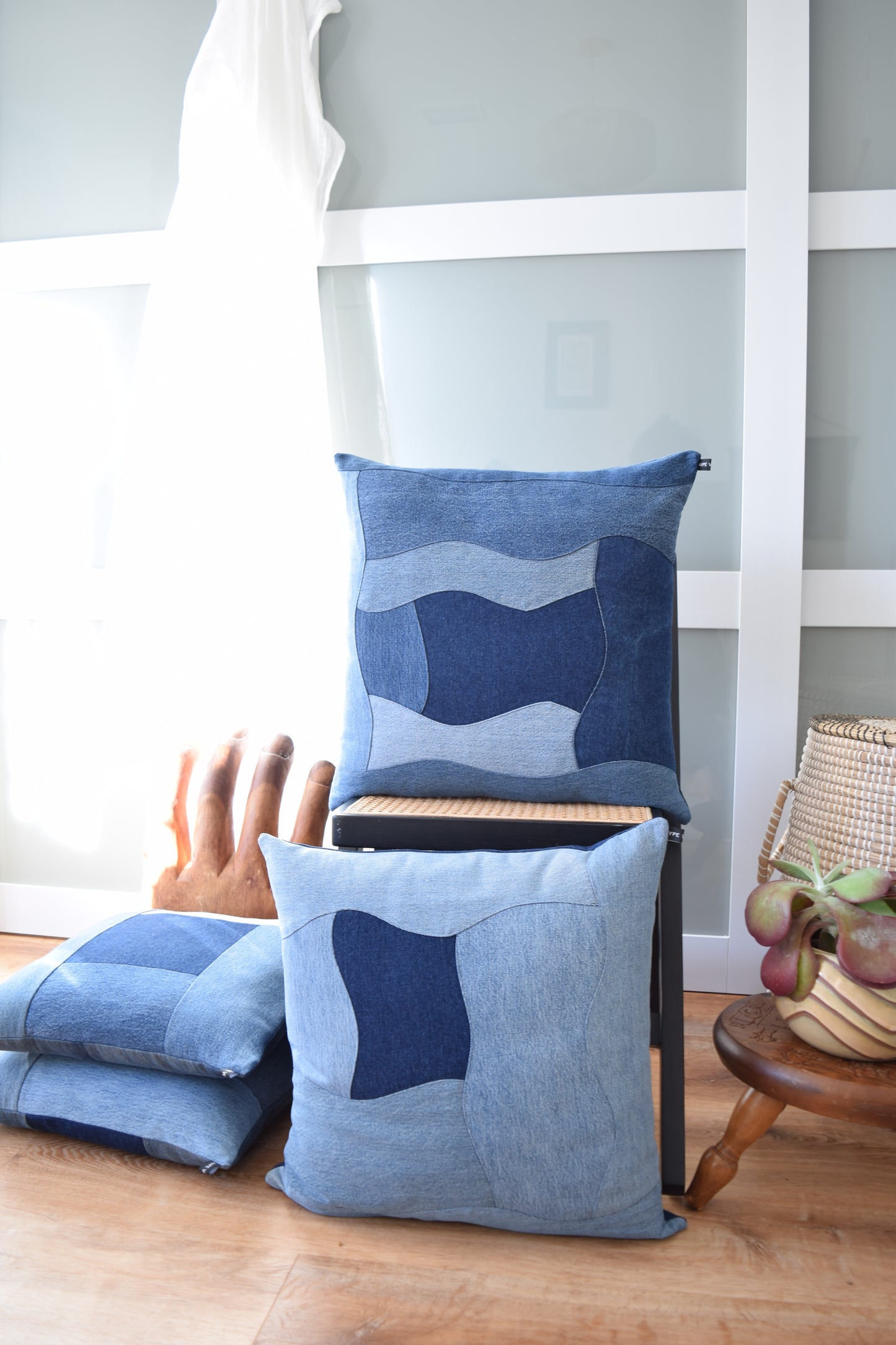 Denim Pillow Cover 20'' x 20''