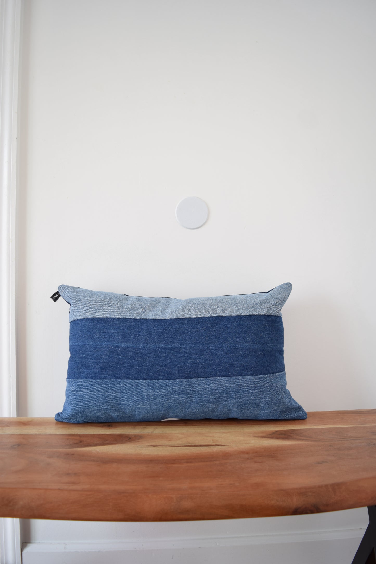 Denim pillow cover 14'' x 22