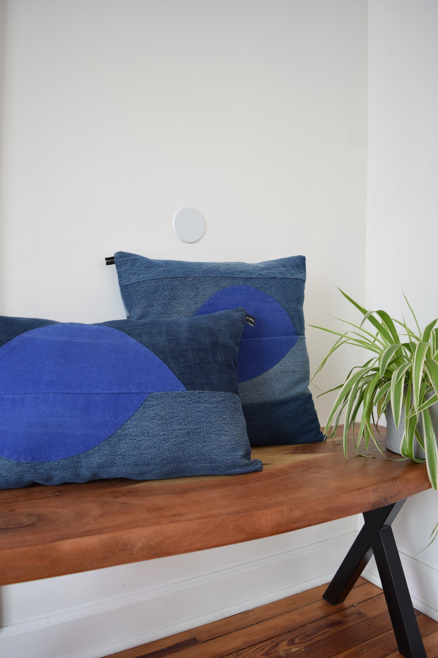Denim pillow cover 14'' x 22