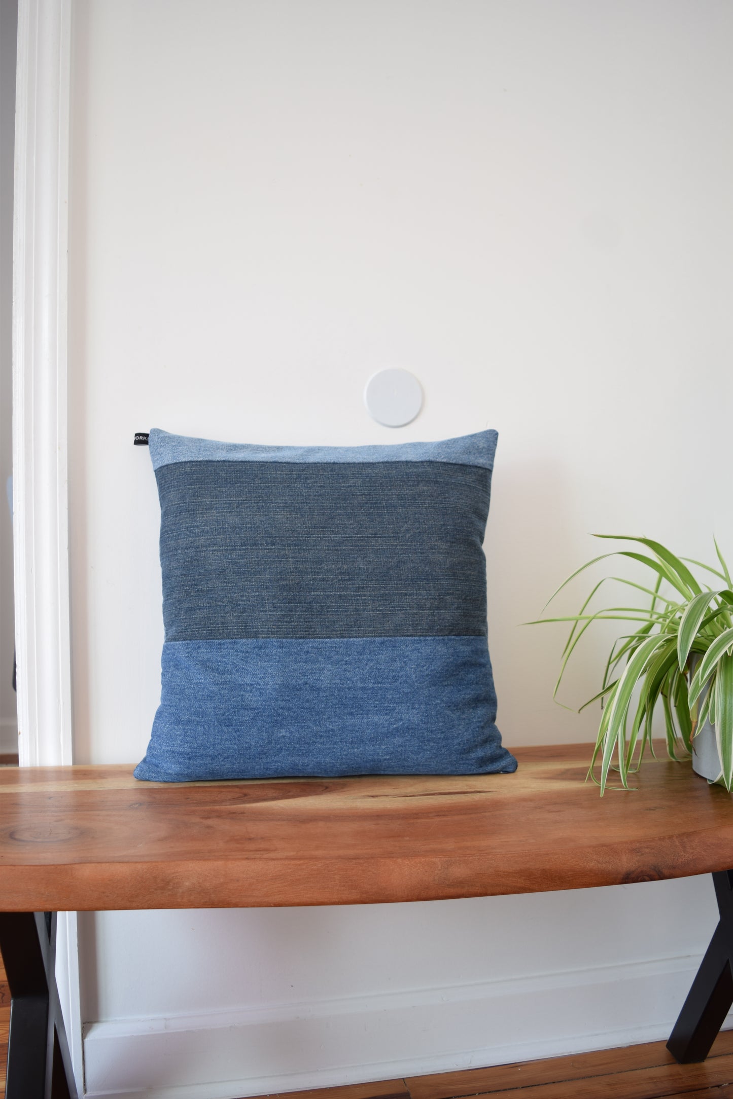Denim pillow cover 18'' x 18''