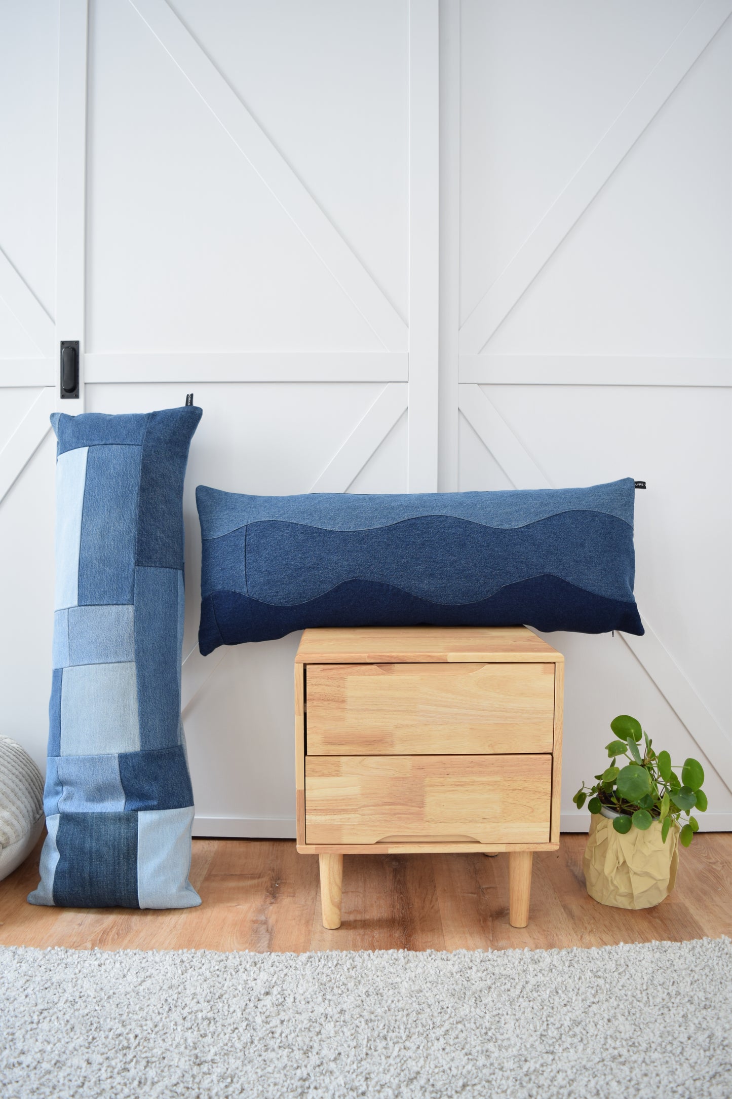 Denim Pillow Cover 14'' x 36''