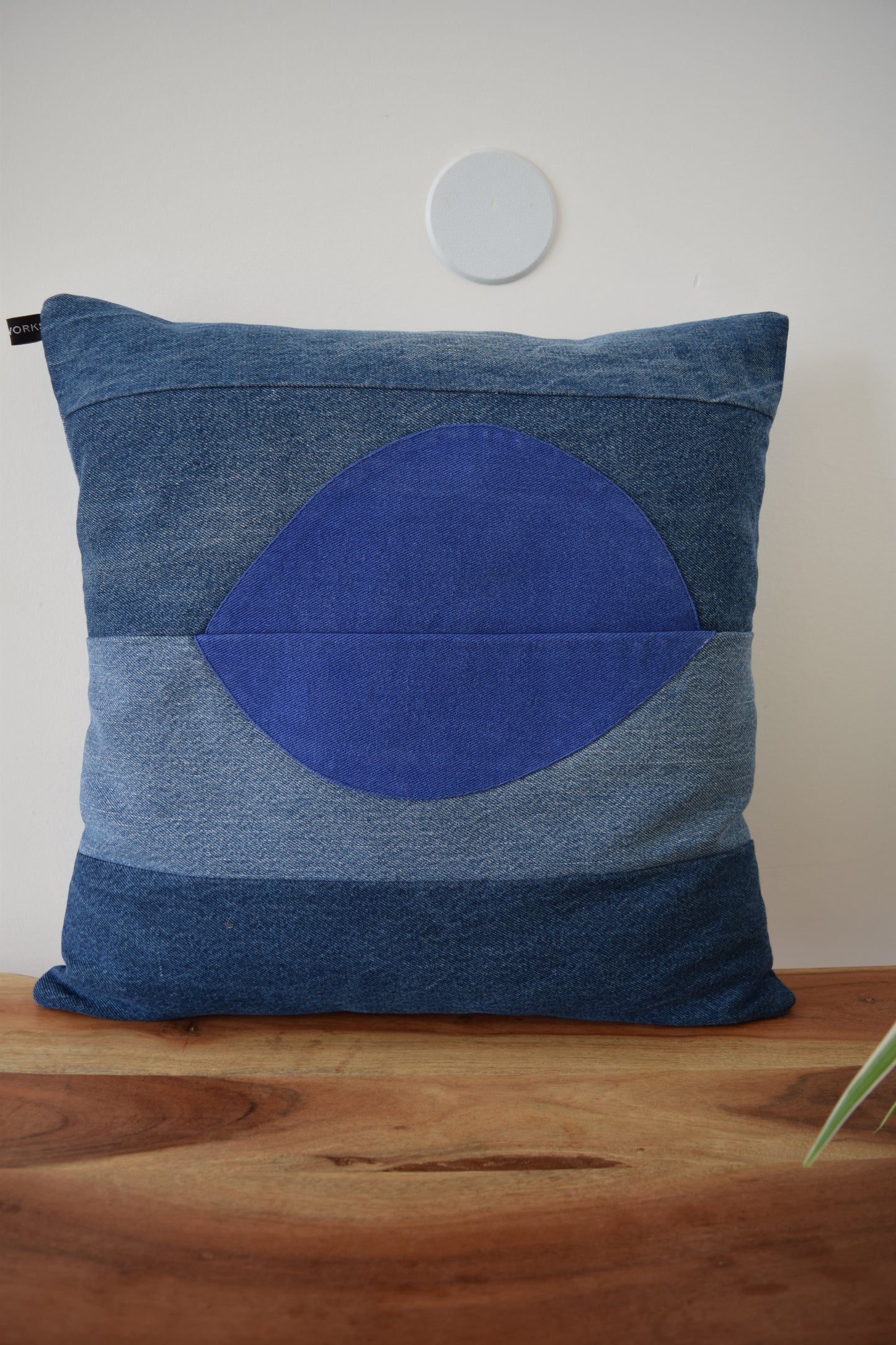 Denim pillow cover 18'' x 18''