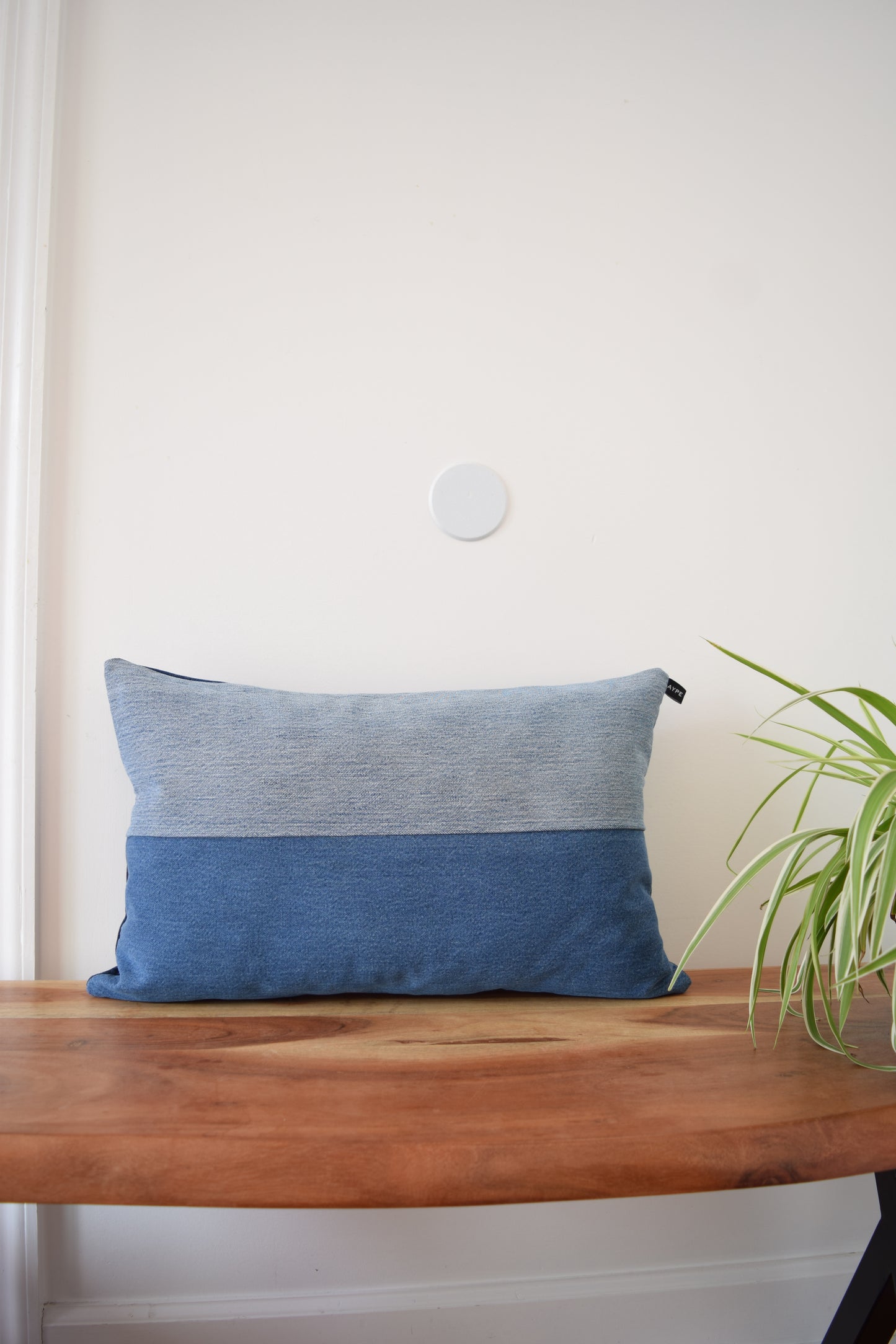 Denim pillow cover 14'' x 22