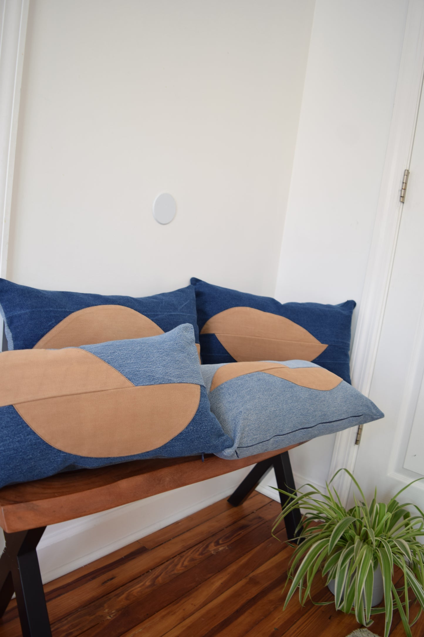 Denim pillow cover 12'' x 21"