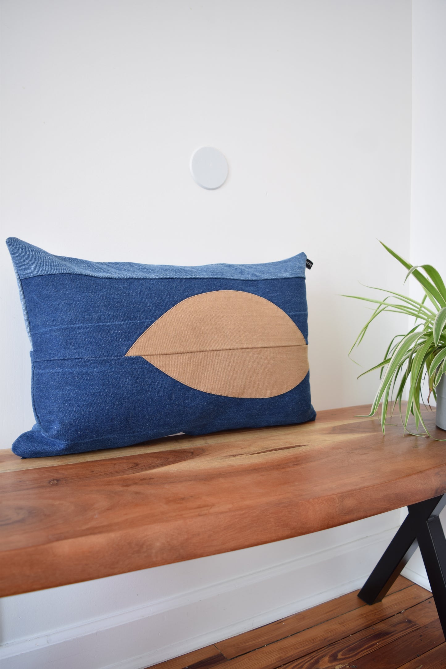 Denim pillow cover 14'' x 22