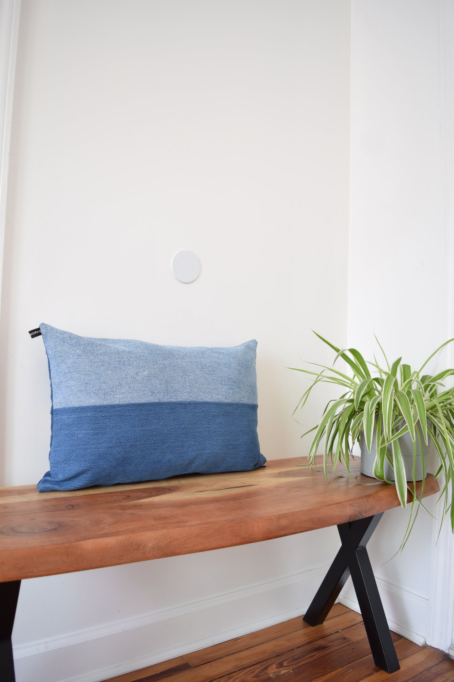 Denim pillow cover 14'' x 22