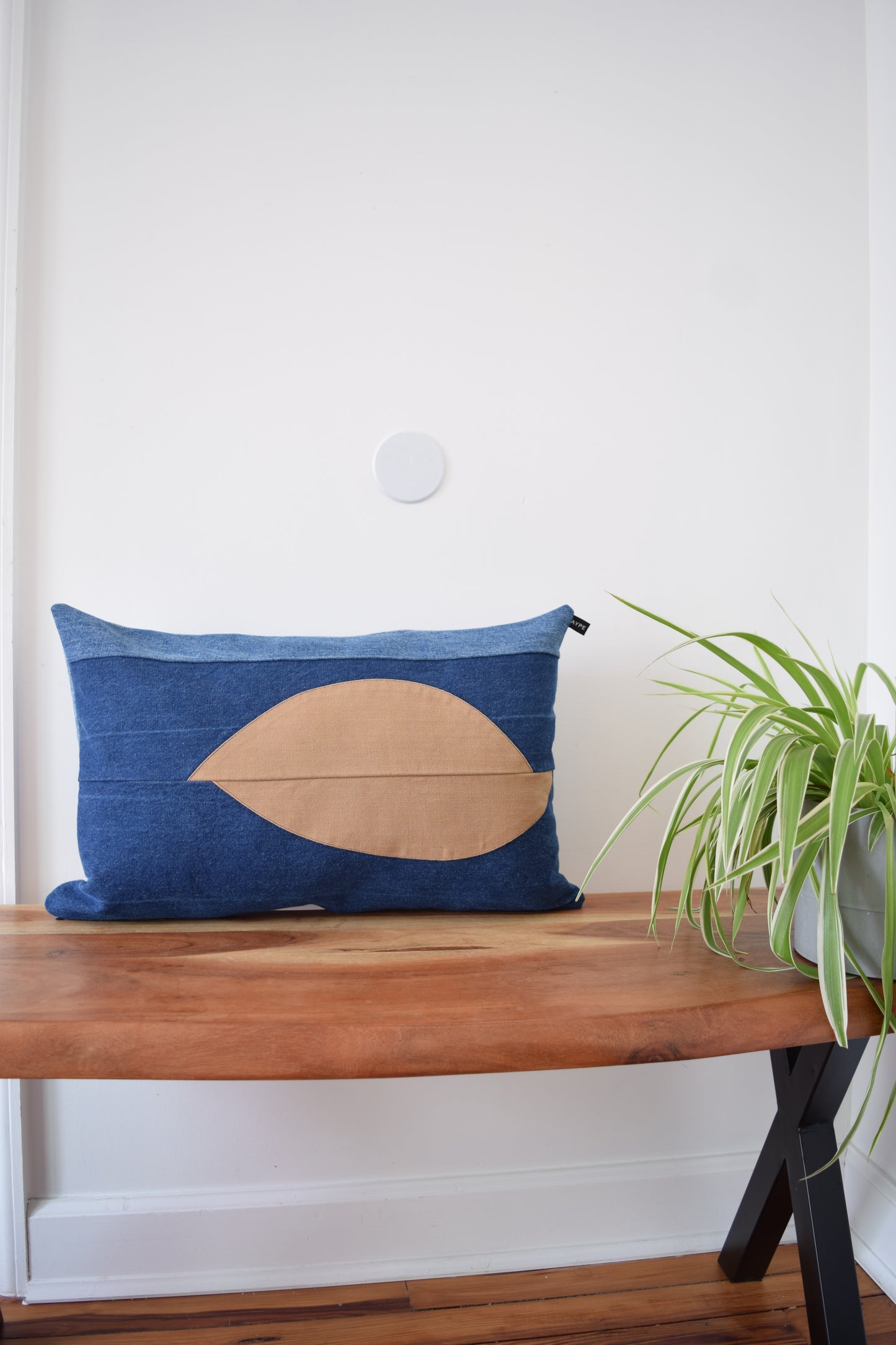 Denim pillow cover 14'' x 22
