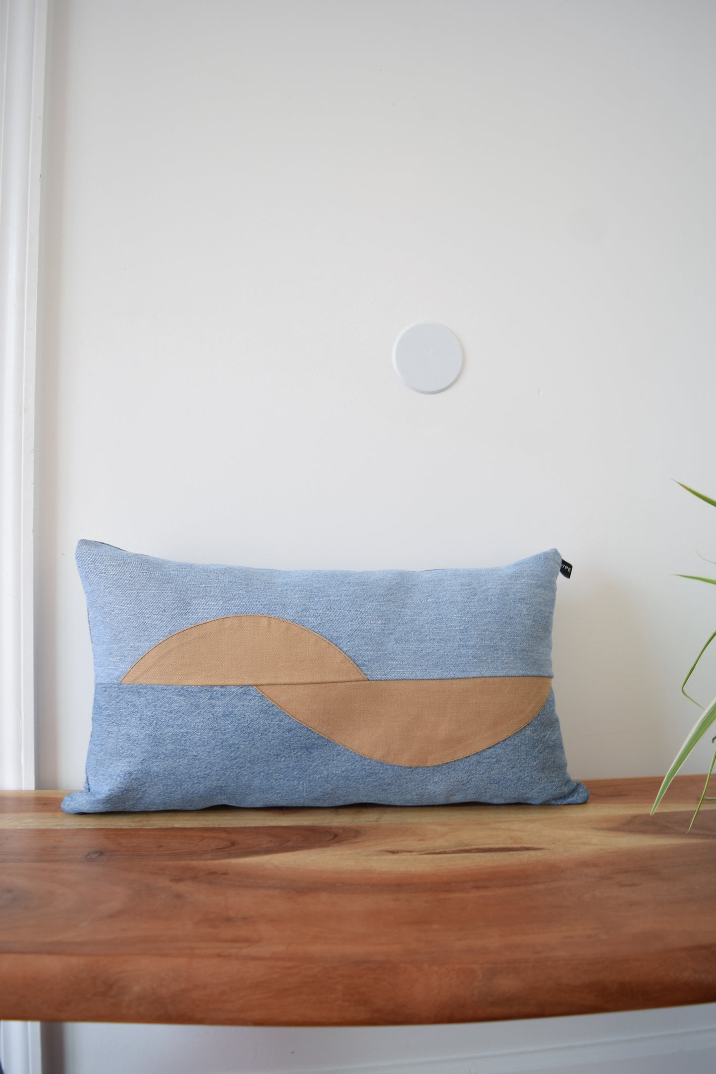 Denim pillow cover 12'' x 21"