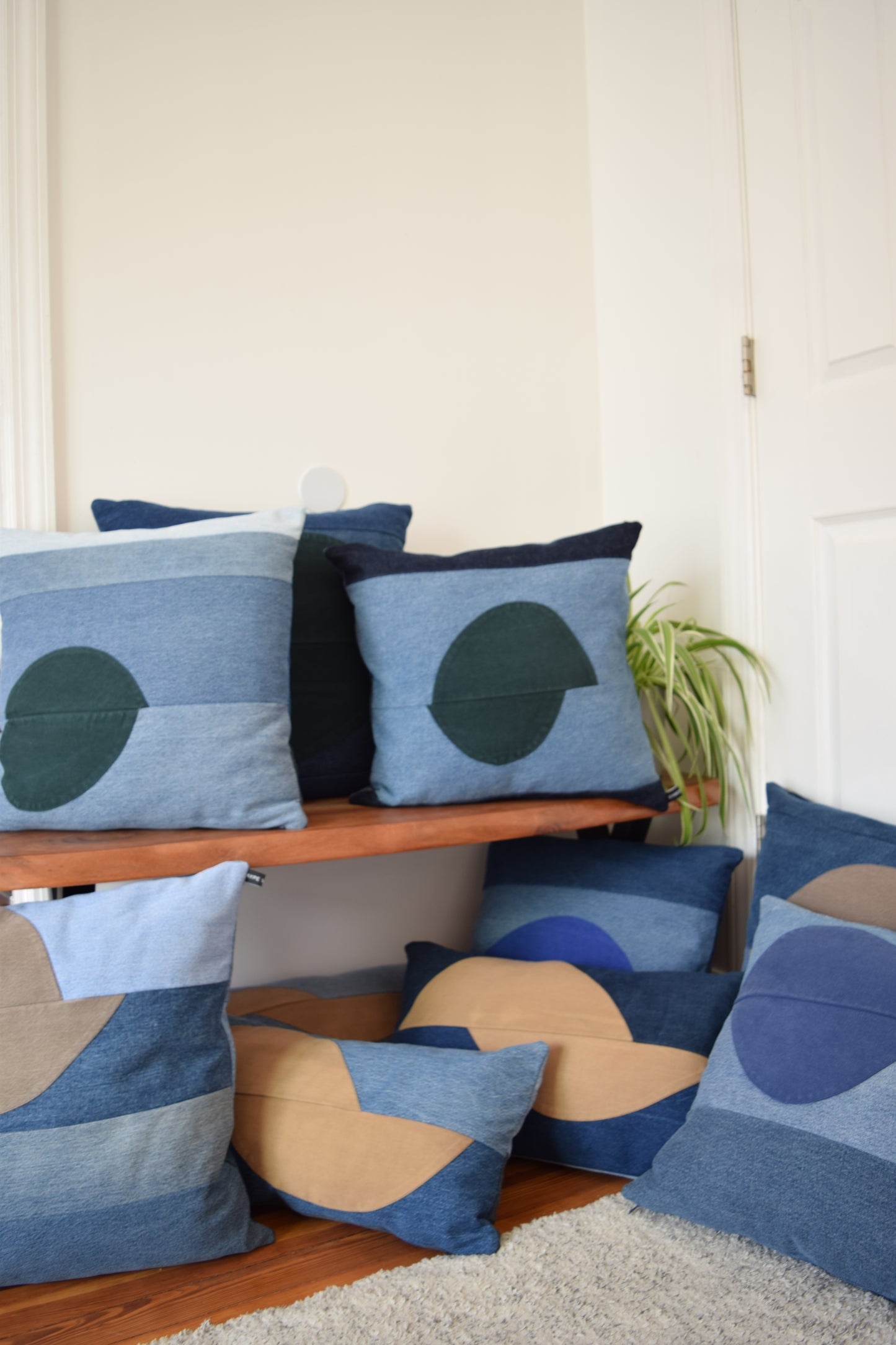 Denim pillow cover 18'' x 18''