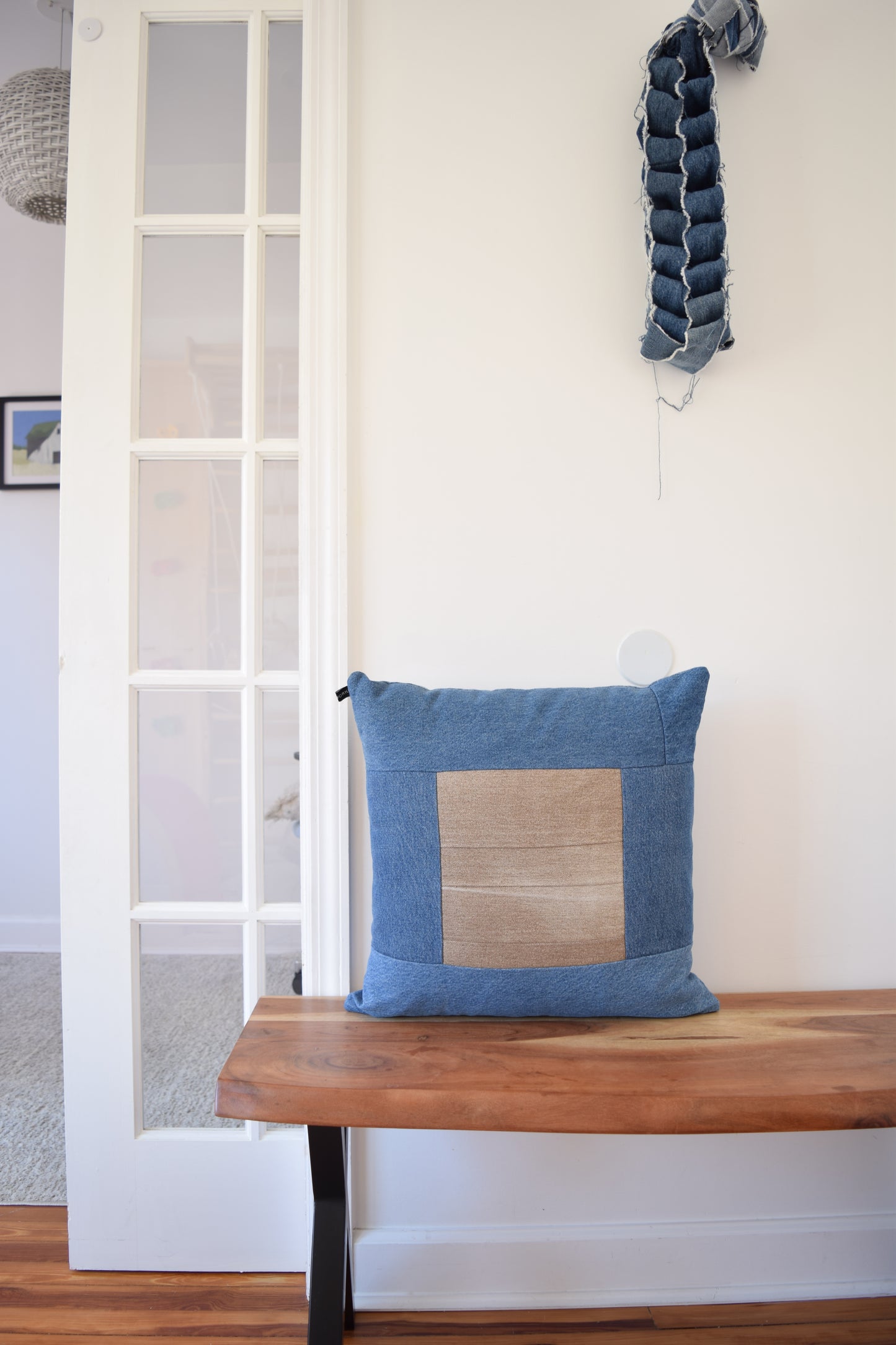 Denim pillow cover 20'' x 20''