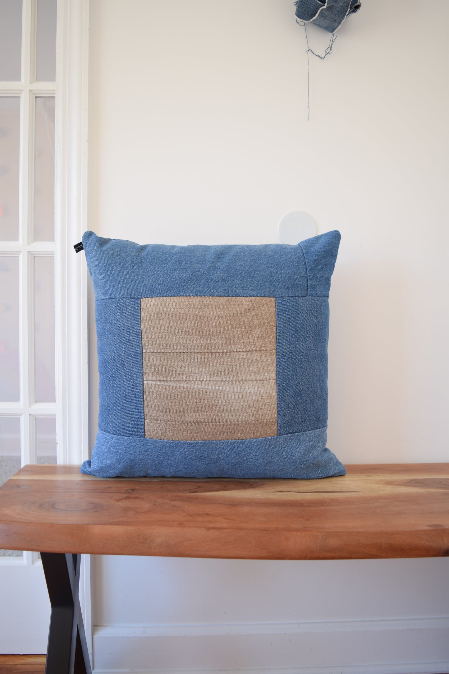 Denim pillow cover 20'' x 20''