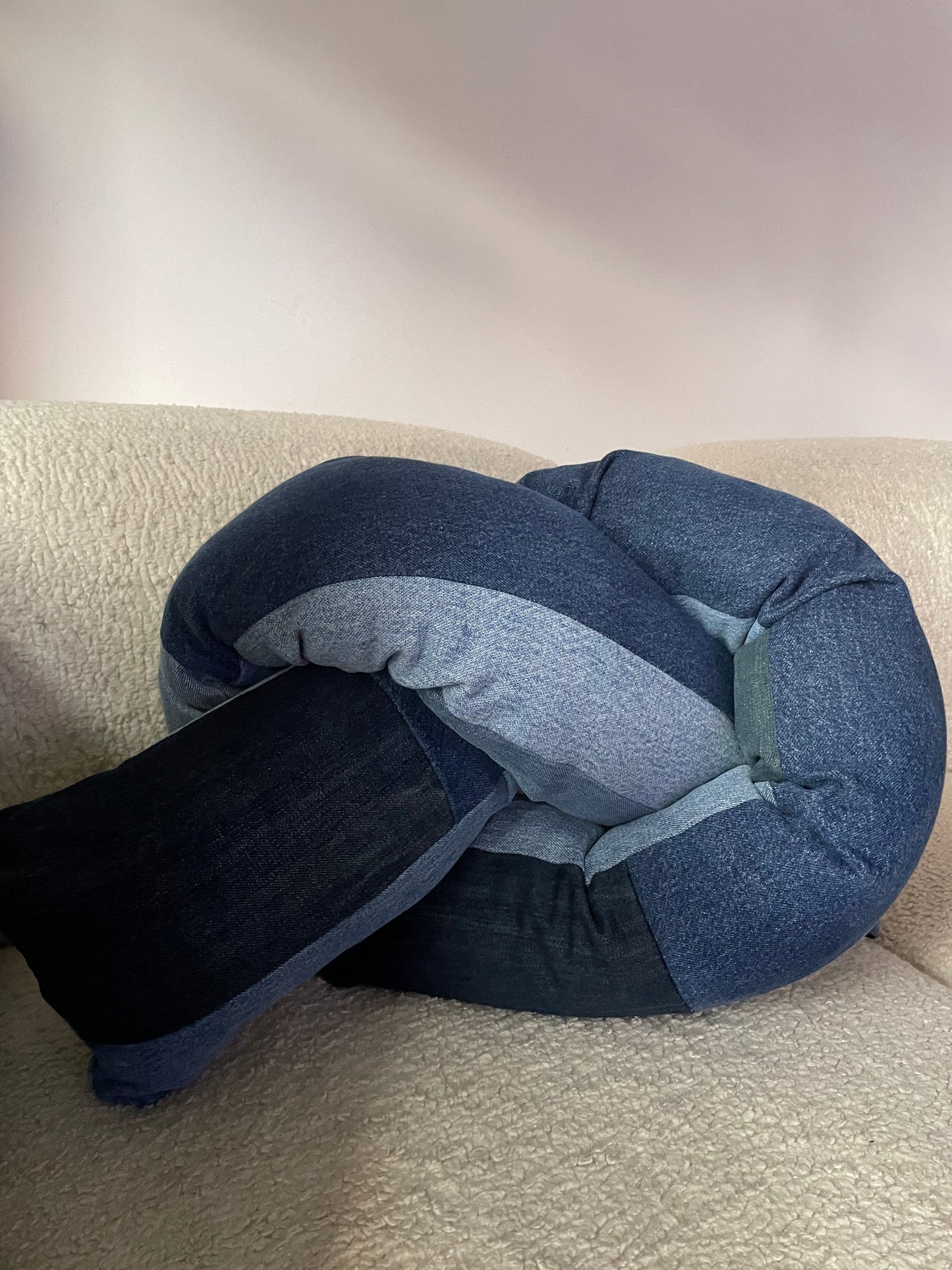 Denim Knot Pillow