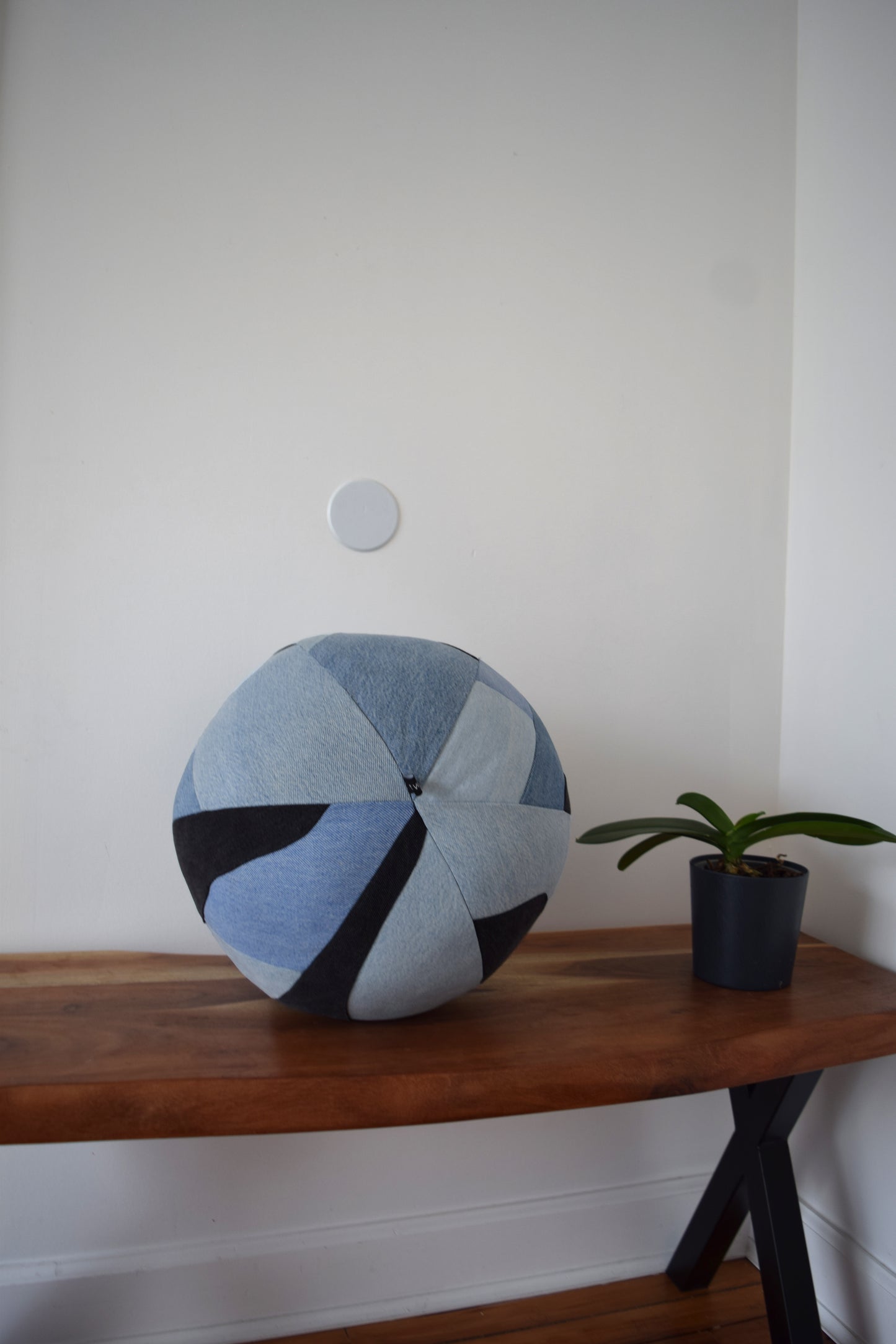 Denim Ball Pillow