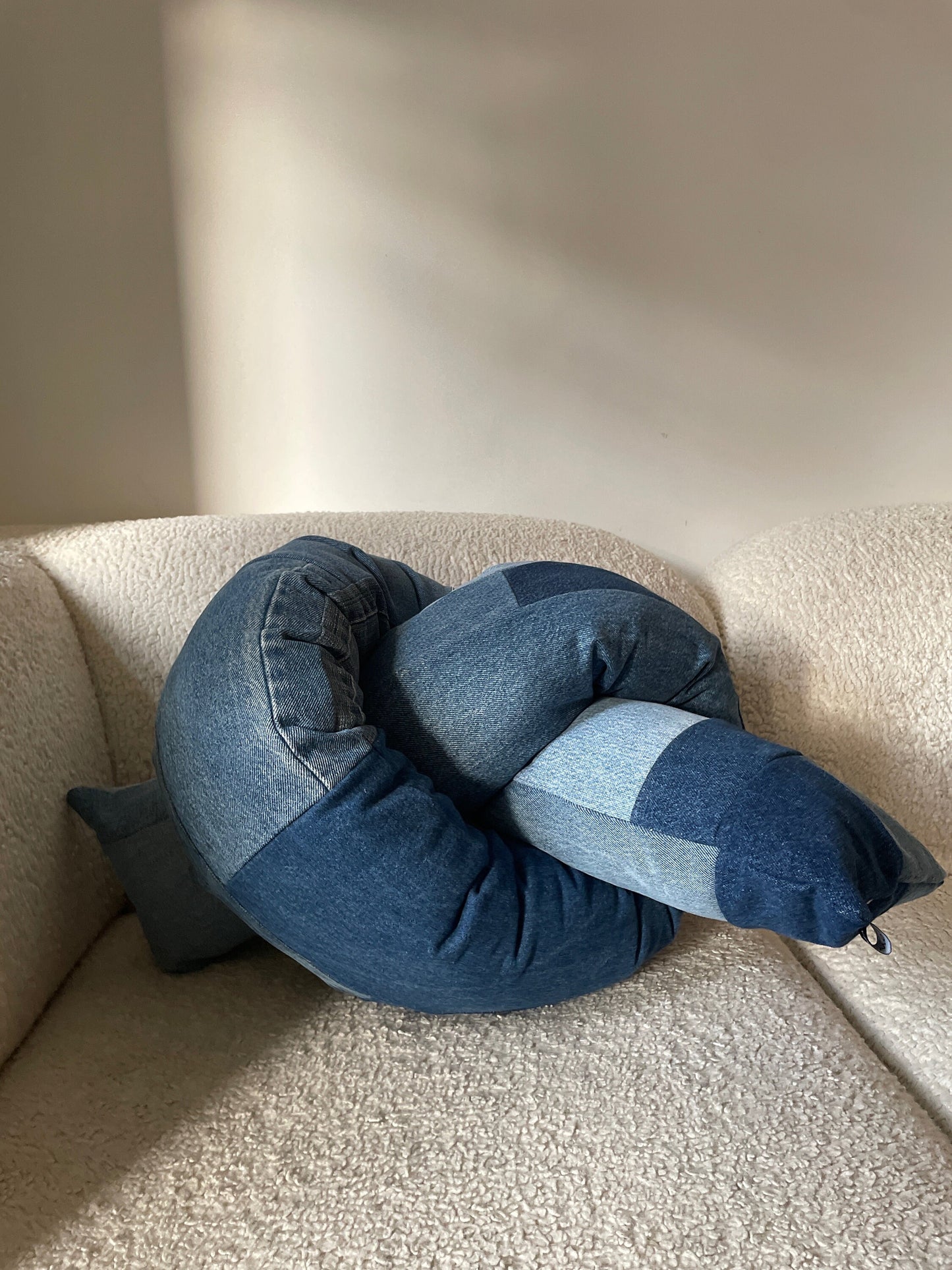 Denim Knot Pillow