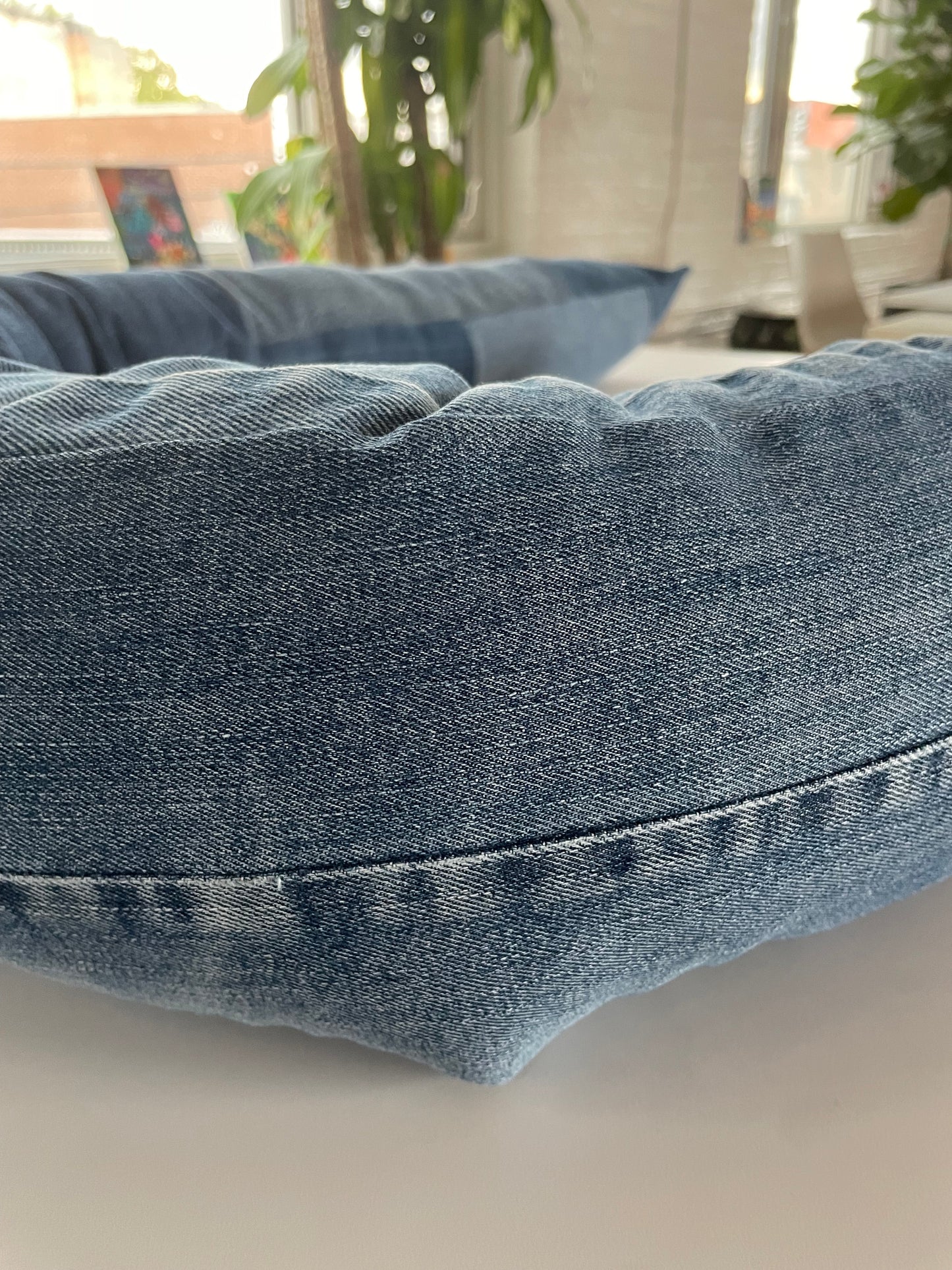 Denim Knot Pillow