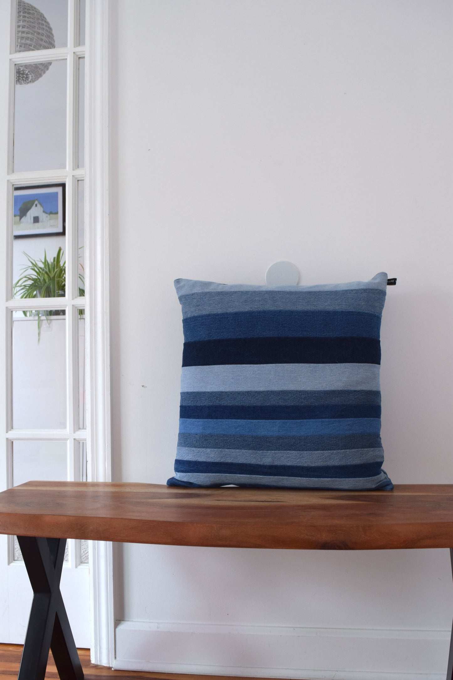 Denim pillow cover 20'' x 20''