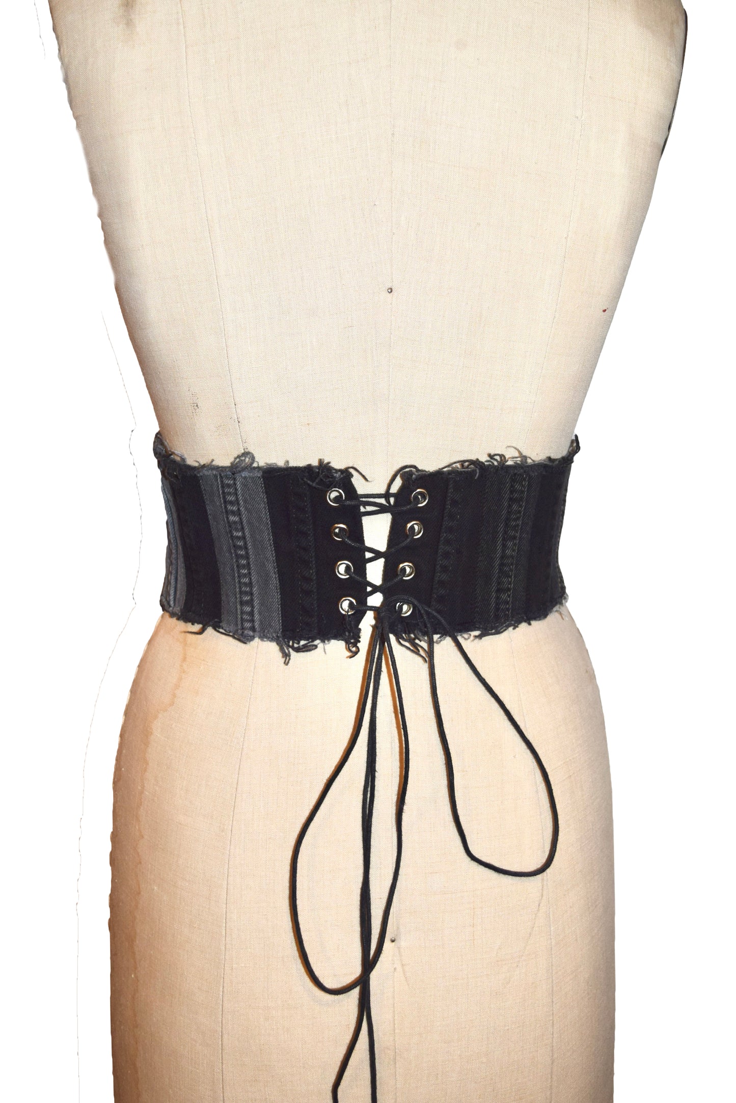 Black Denim Corset Belt