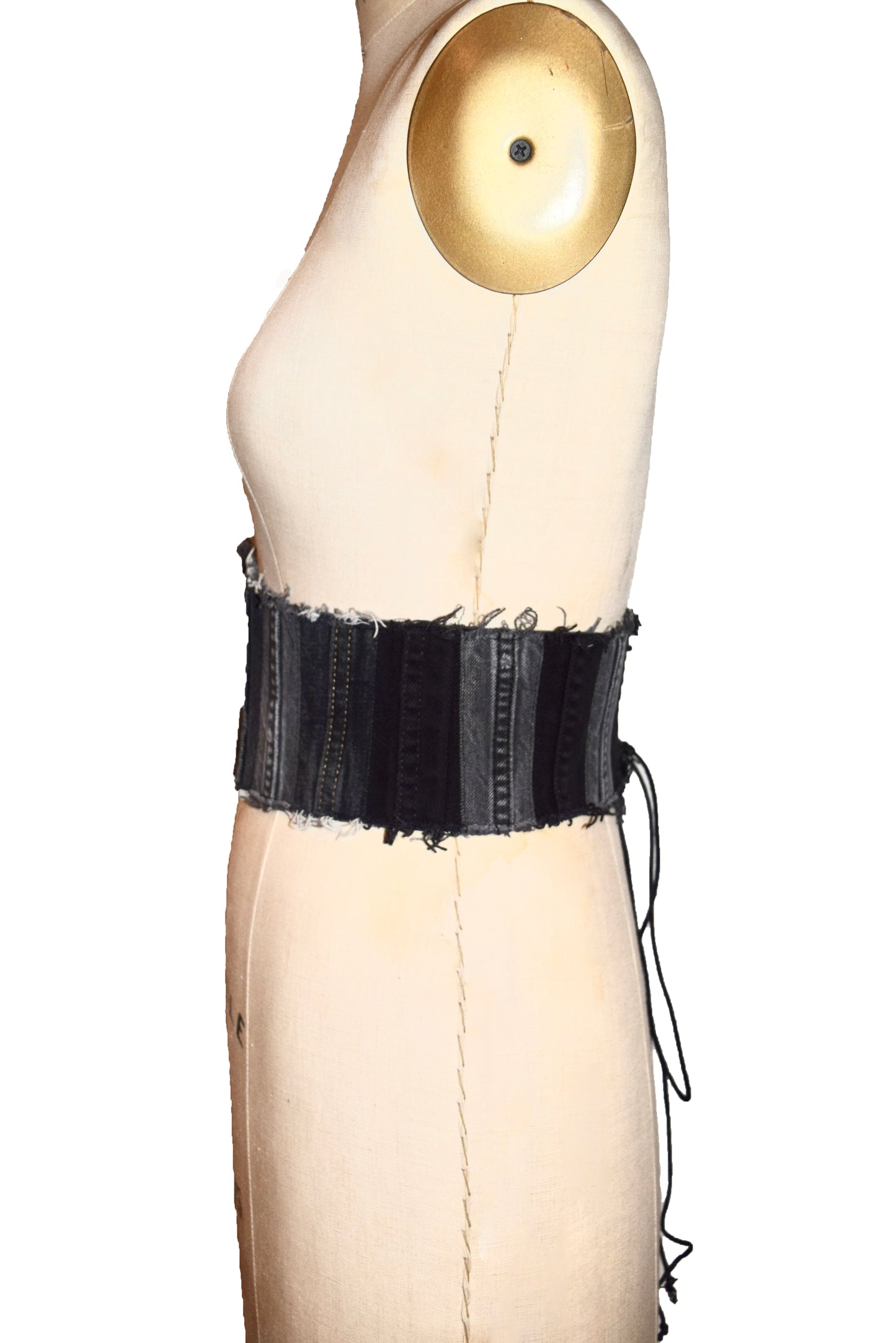 Black Denim Corset Belt
