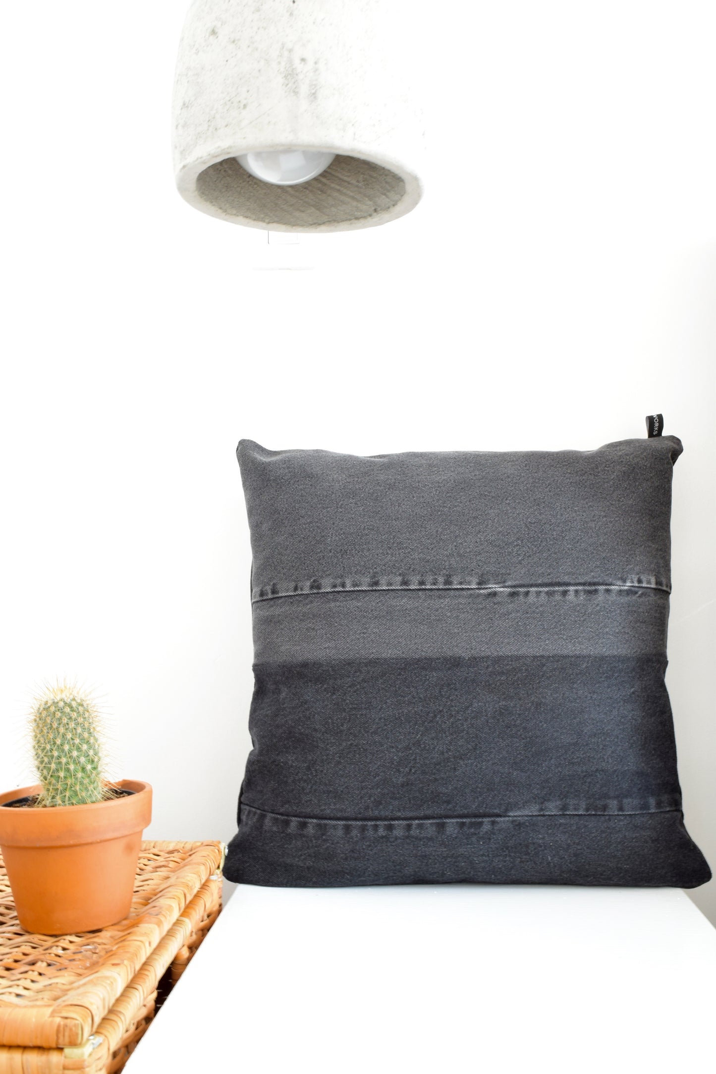 Black Denim Pillow Cover