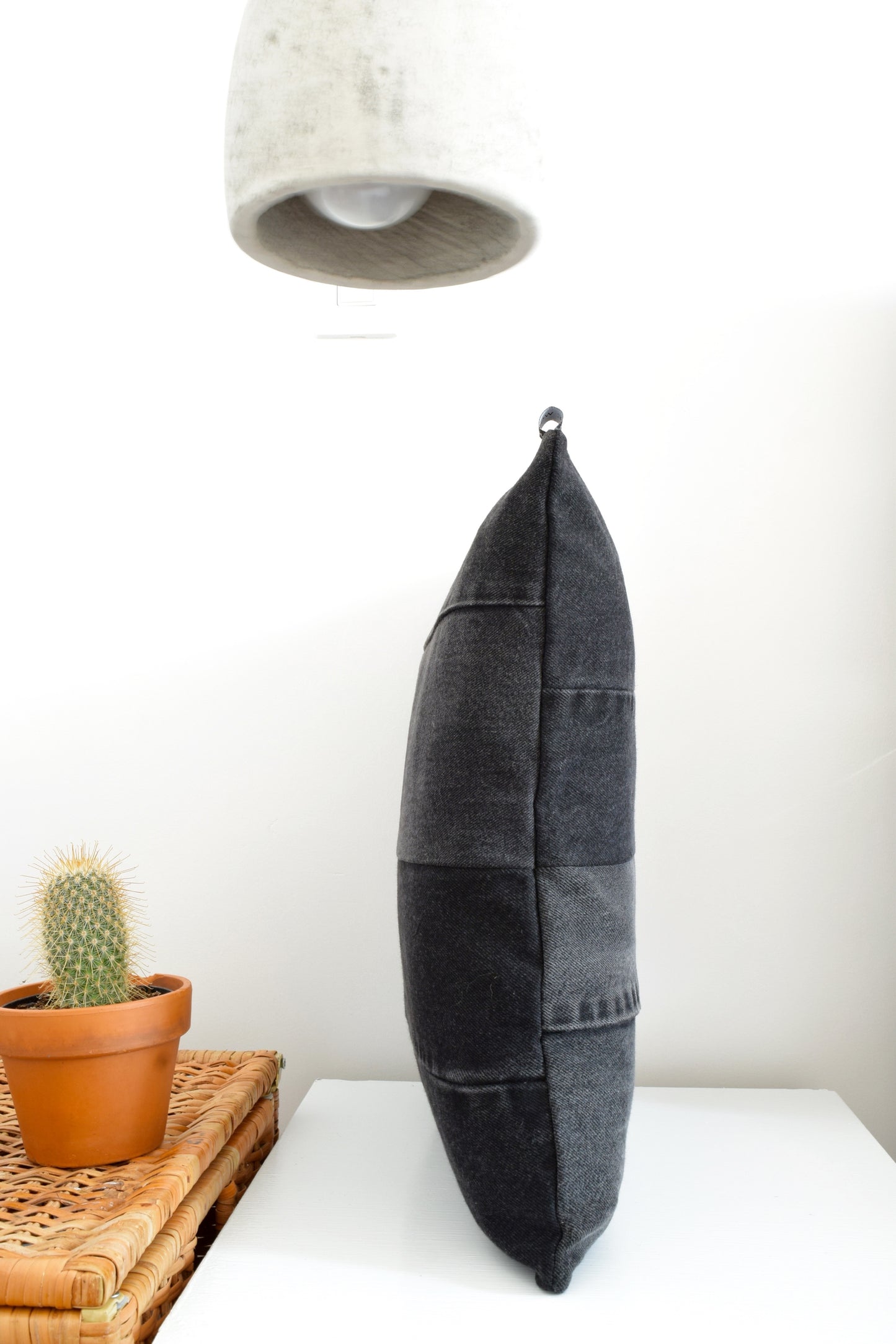 Black Denim Pillow Cover