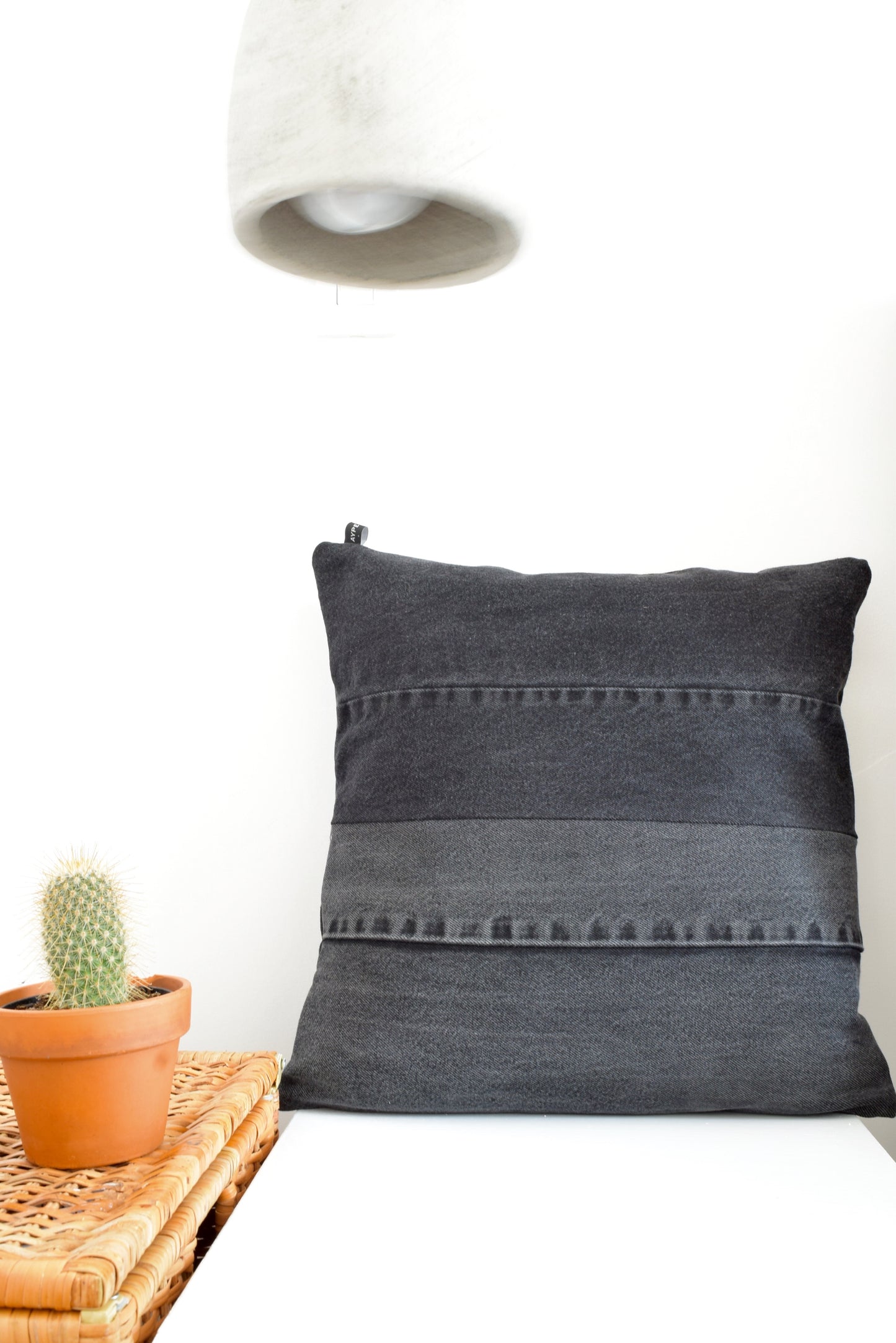 Black Denim Pillow Cover