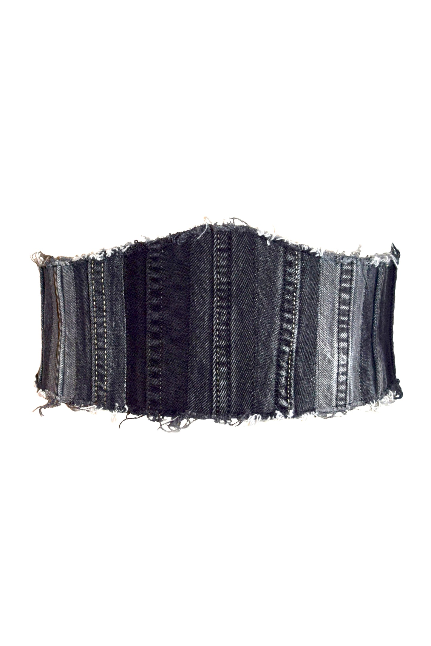 Black Denim Corset Belt