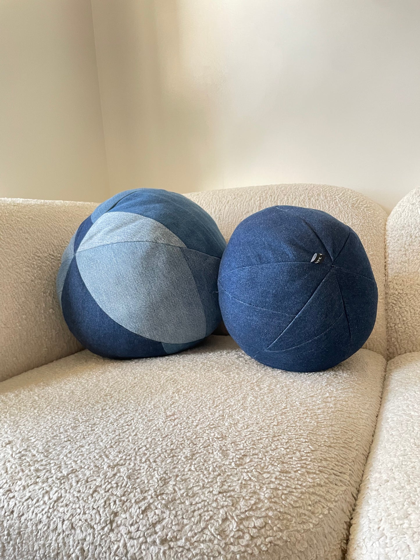 Denim Ball Pillow