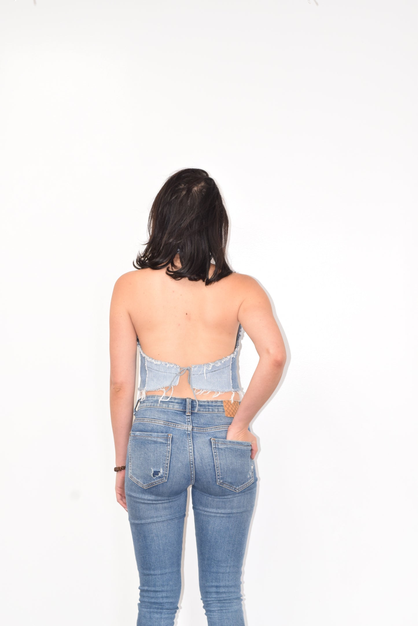 Denim Halter Top