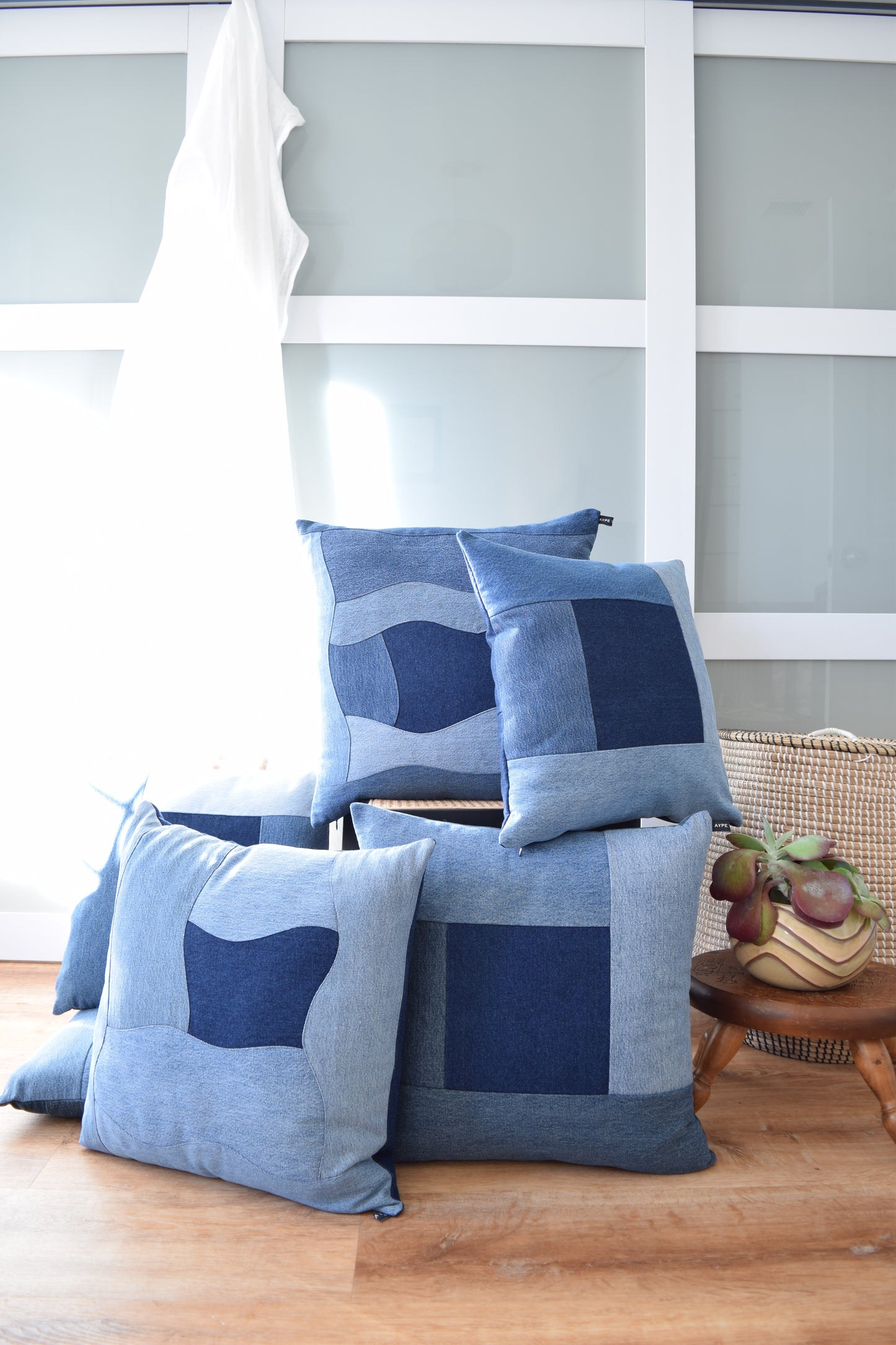 Denim Pillow Cover 18'' x 18''