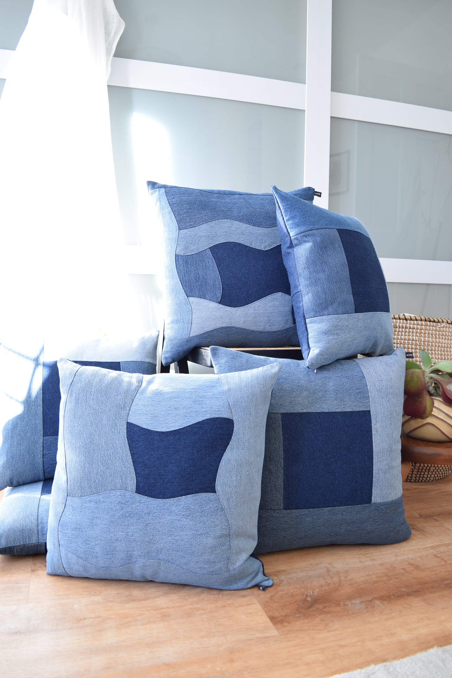 Denim Pillow Cover 18'' x 18''