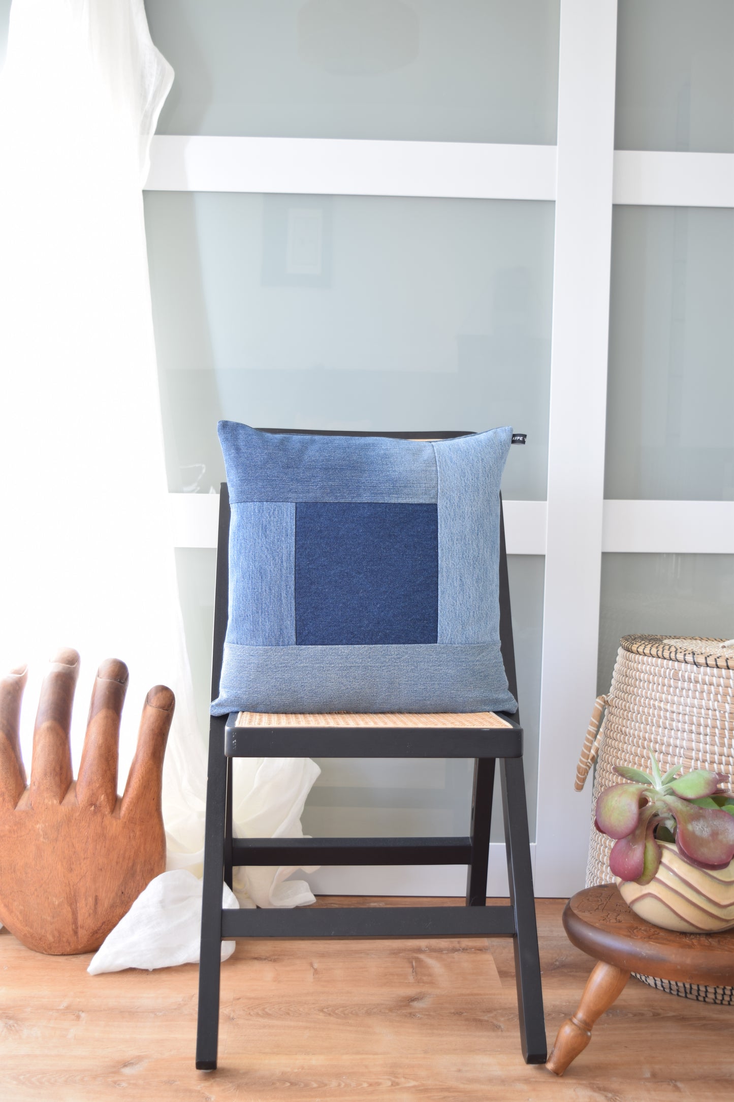 Denim Pillow Cover 18'' x 18''