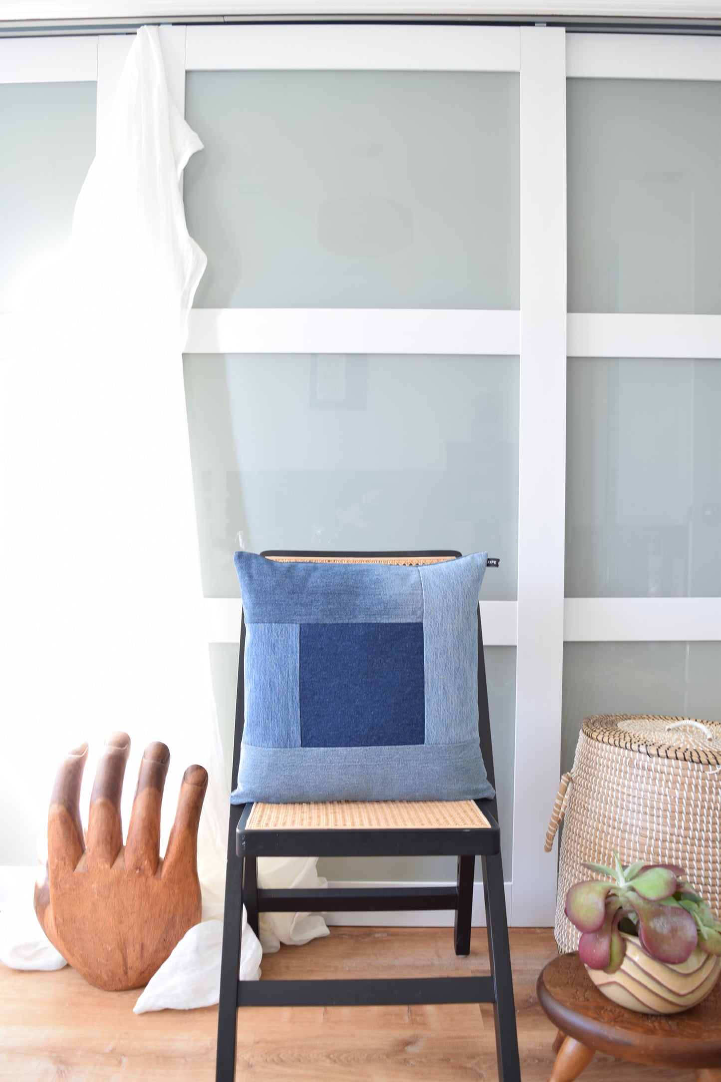 Denim Pillow Cover 18'' x 18''