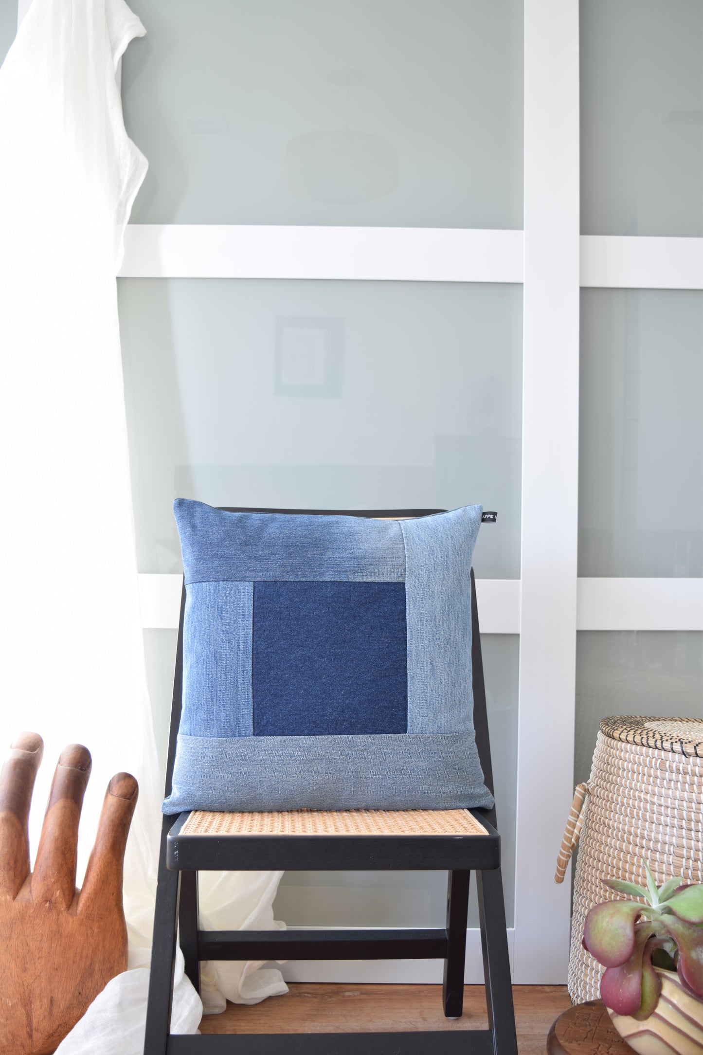 Denim Pillow Cover 18'' x 18''