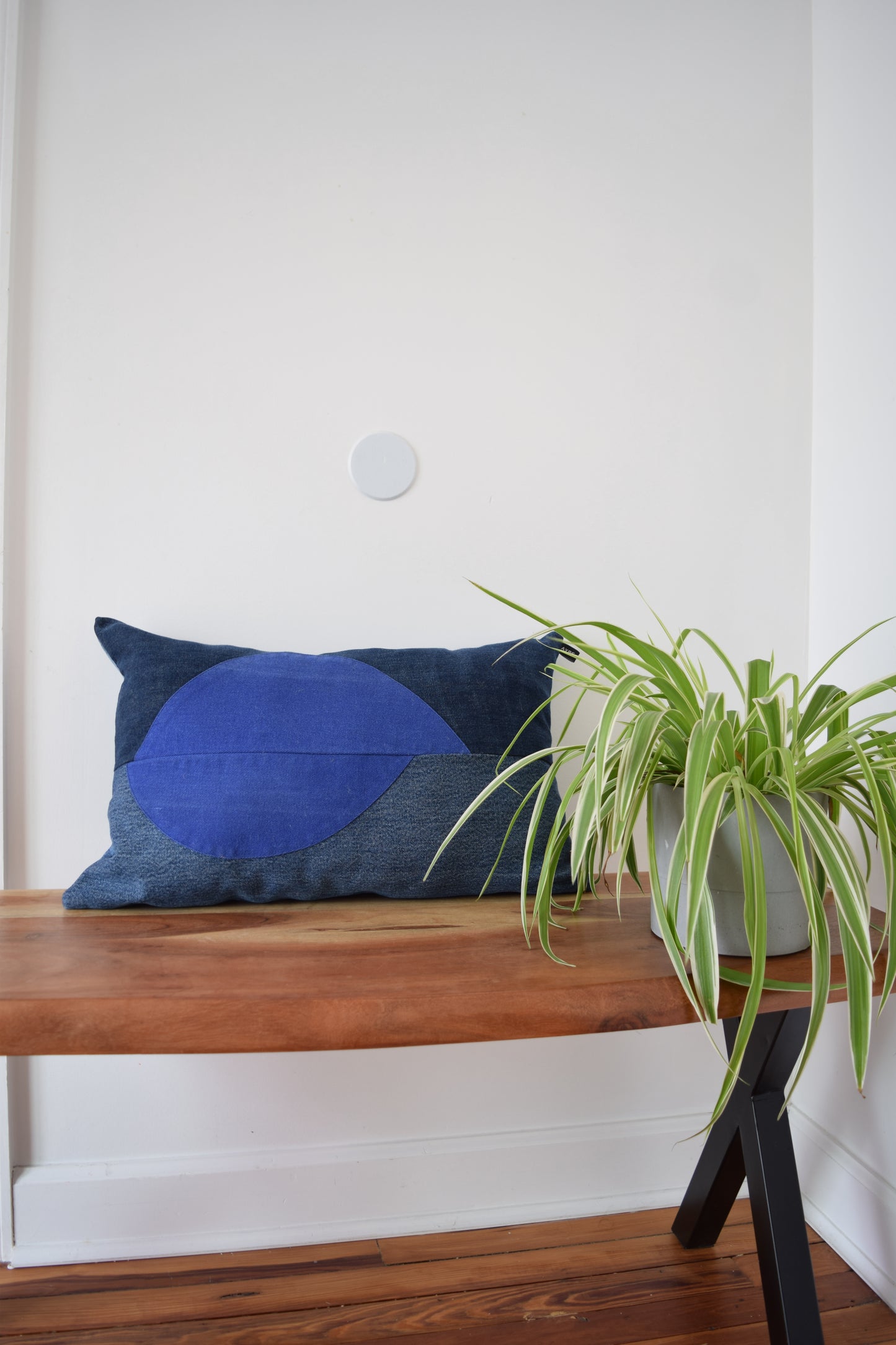 Denim pillow cover 14'' x 22