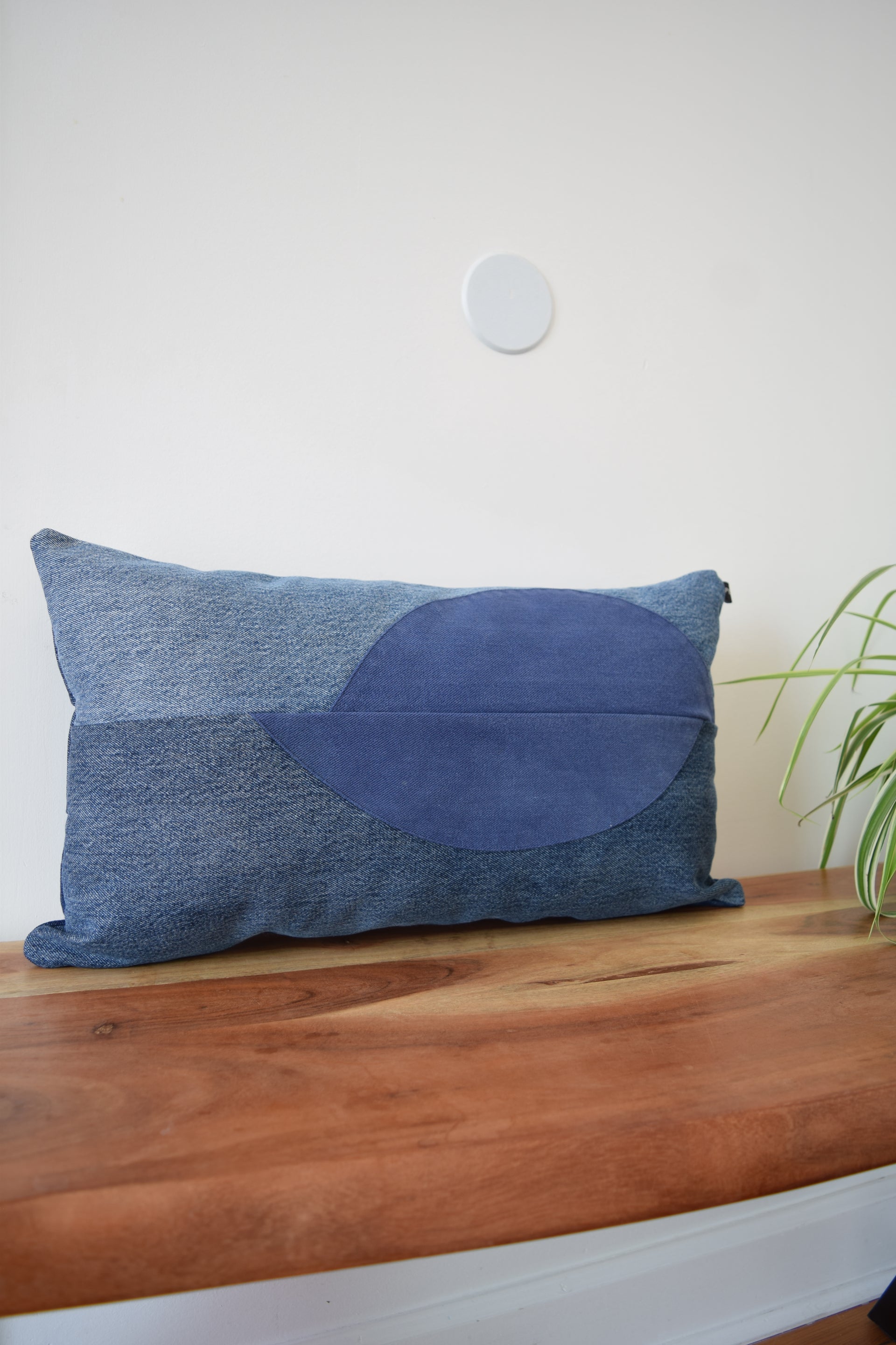 Denim pillow cover 14'' x 22''