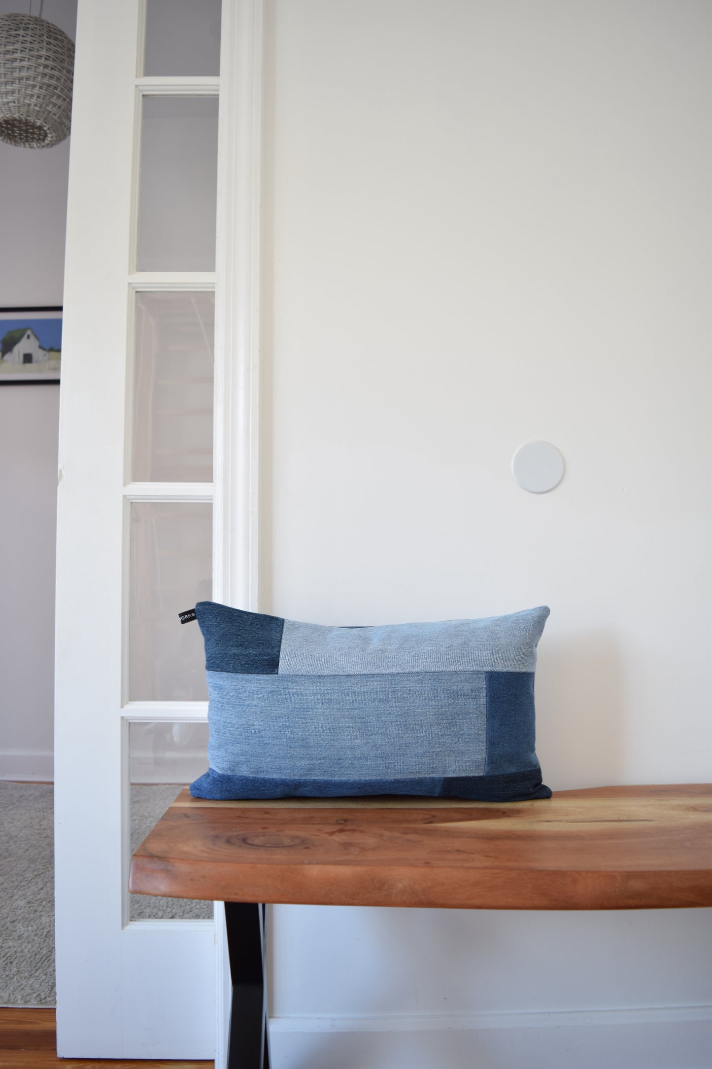 denim pillow cover 12'' x 20 ''