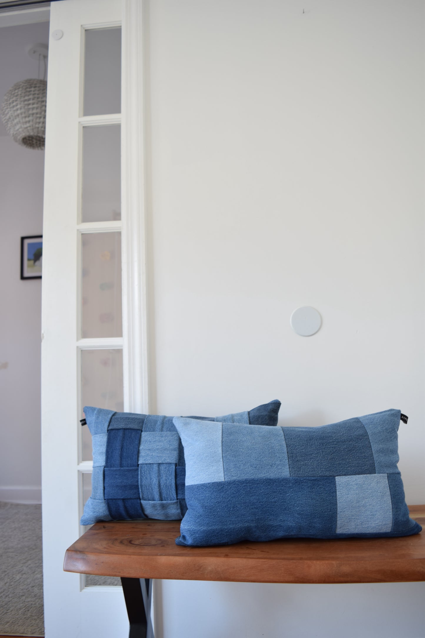 denim pillow cover 12'' x 20 ''
