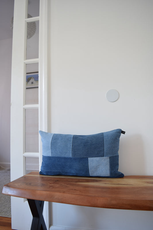denim pillow cover 12'' x 20 ''