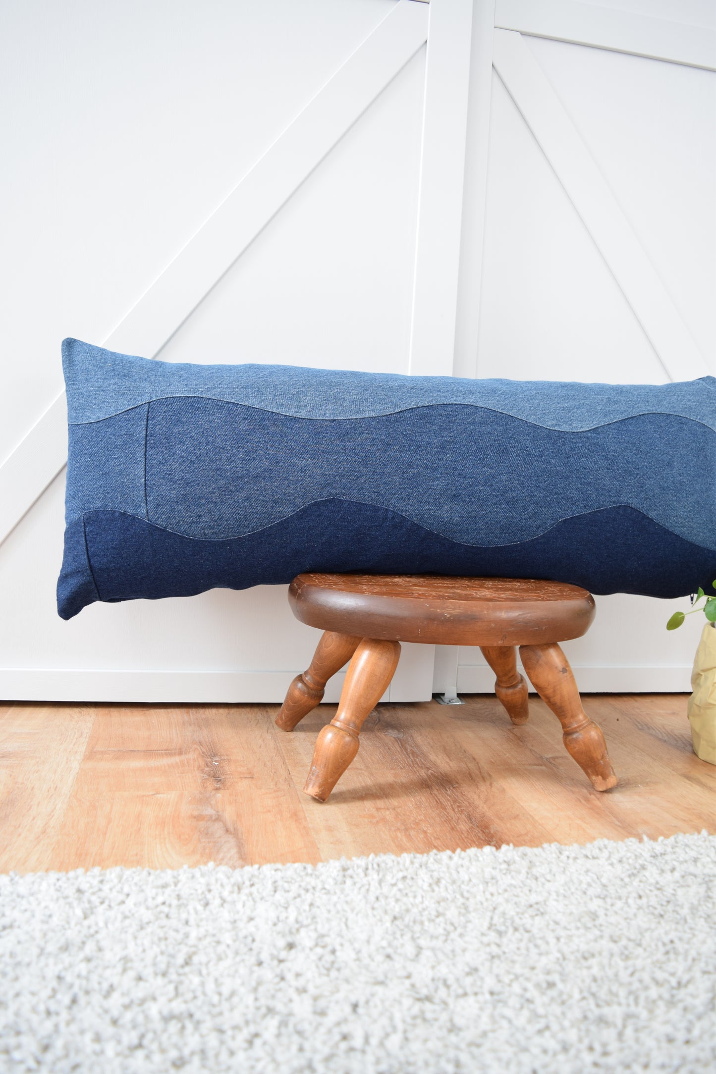 Denim Pillow Cover 14'' x 36''