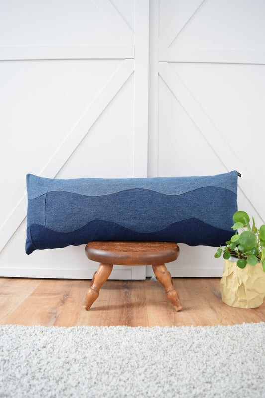 Denim Pillow Cover 14'' x 36''