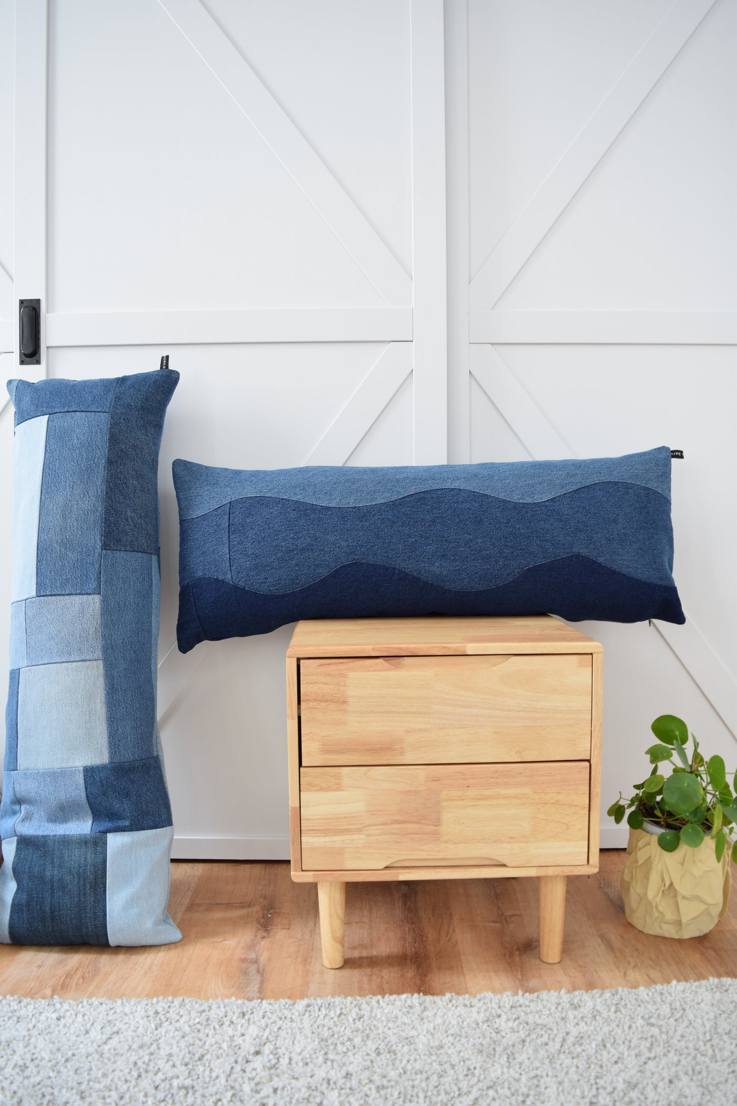 Denim Pillow Cover 14'' x 40''