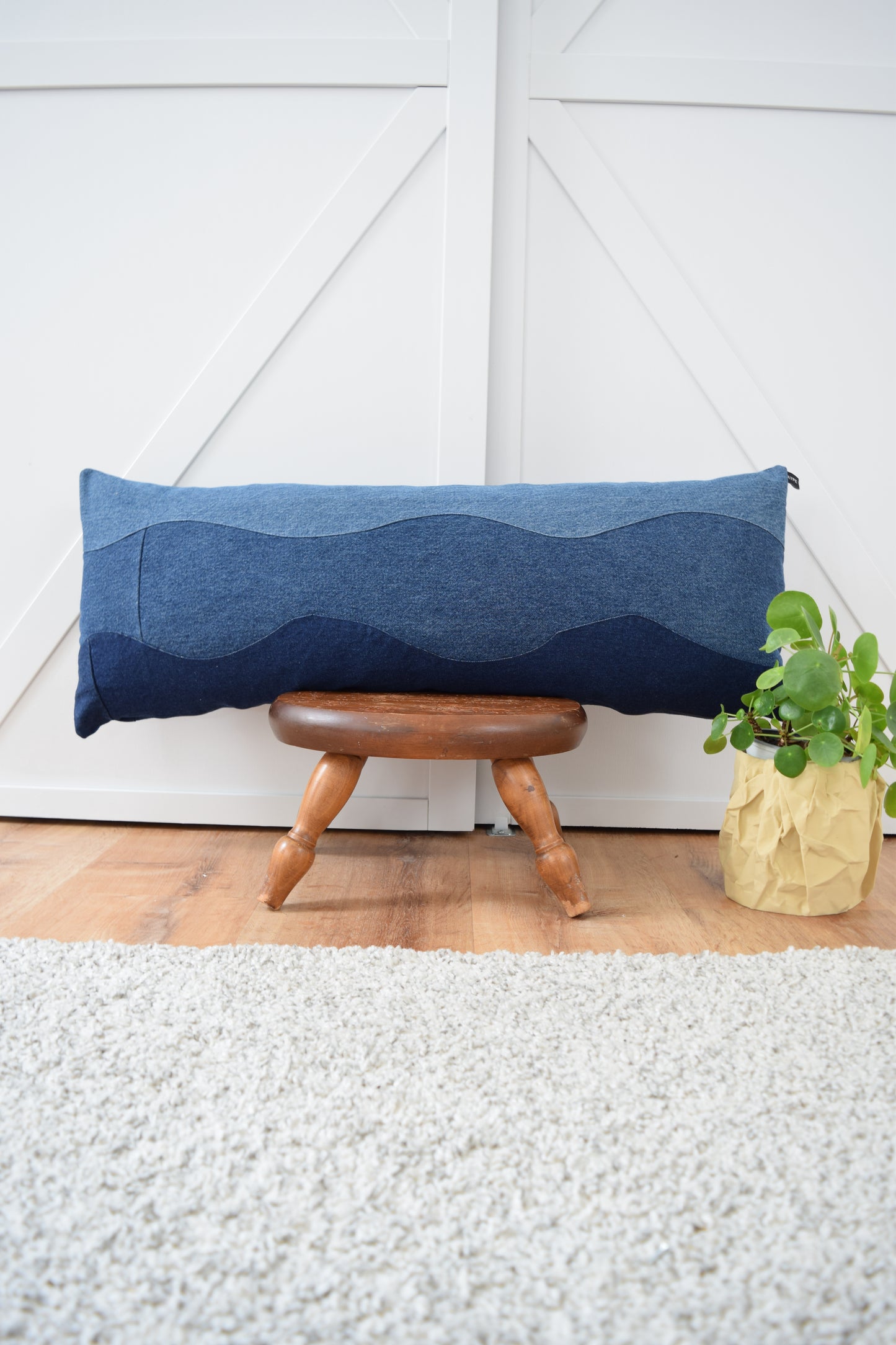 Denim Pillow Cover 14'' x 36''