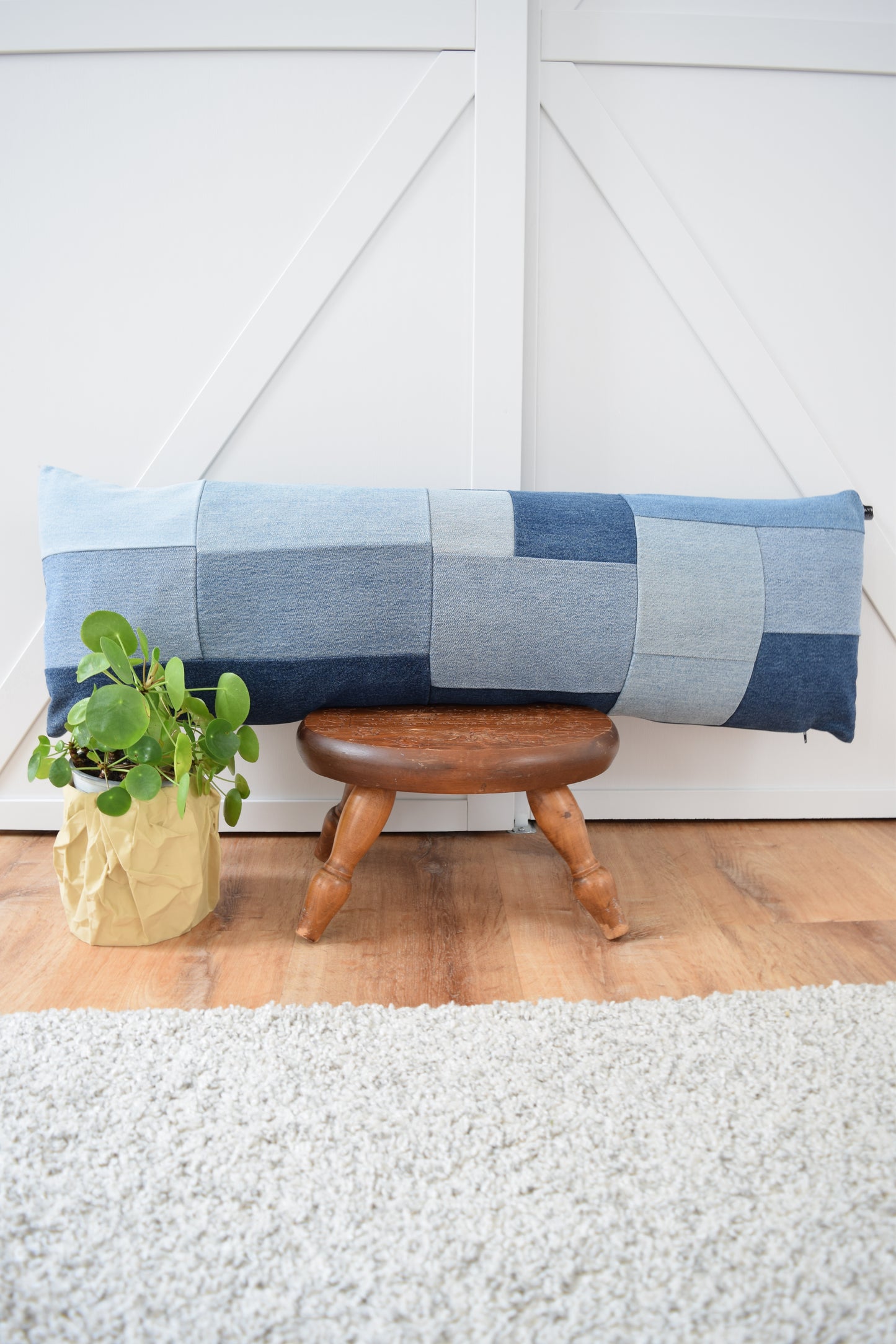 Denim Pillow Cover 14'' x 40''