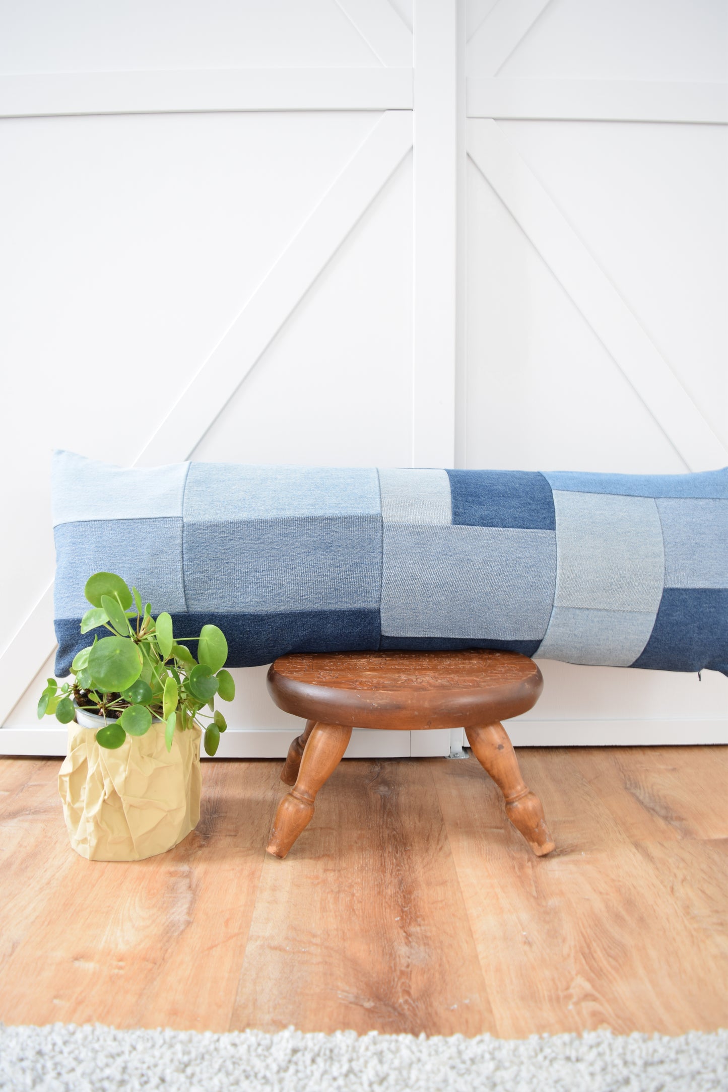 Denim Pillow Cover 14'' x 40''