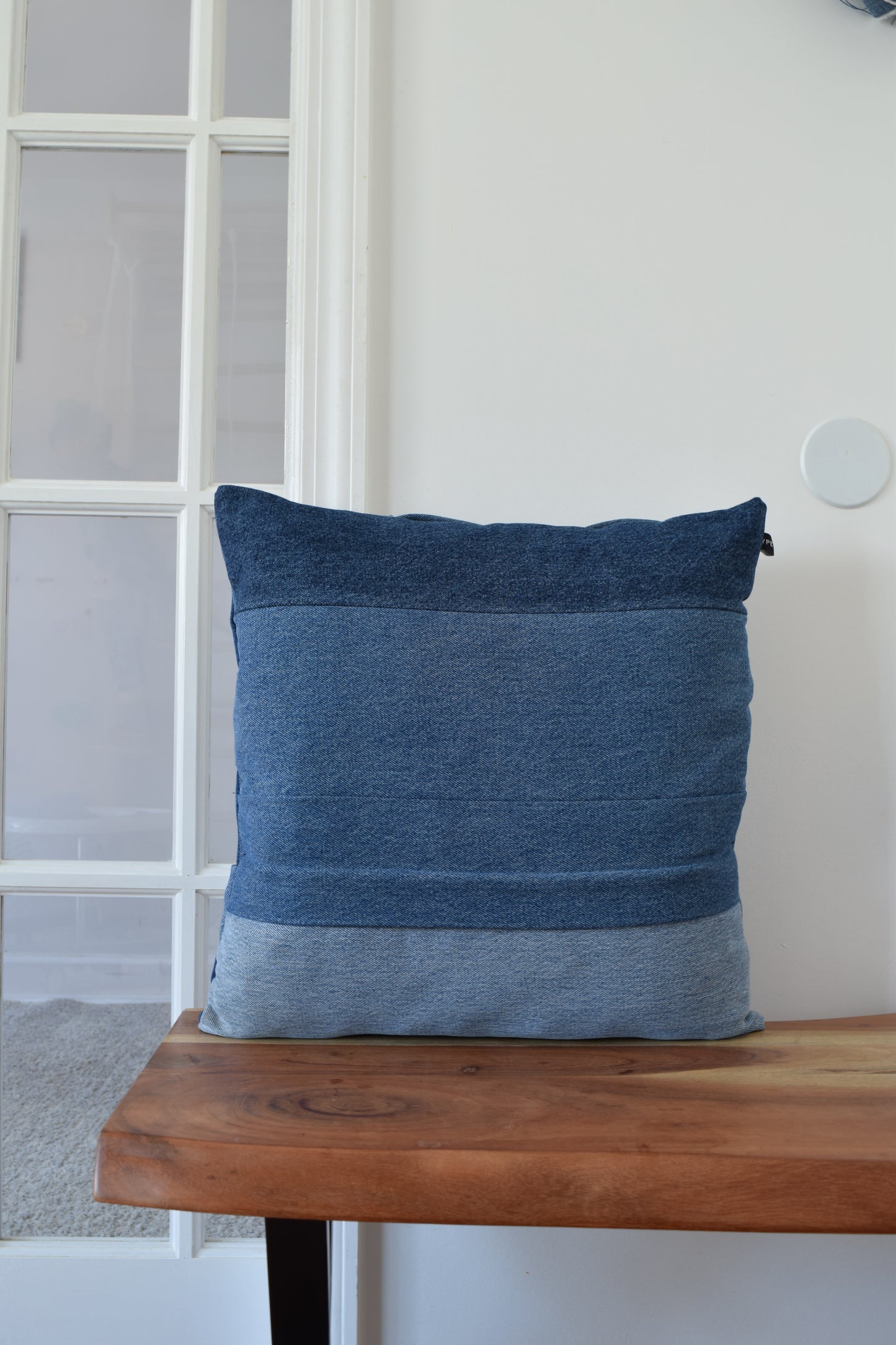 basketweave denim pillow cover 18"" X 18 "