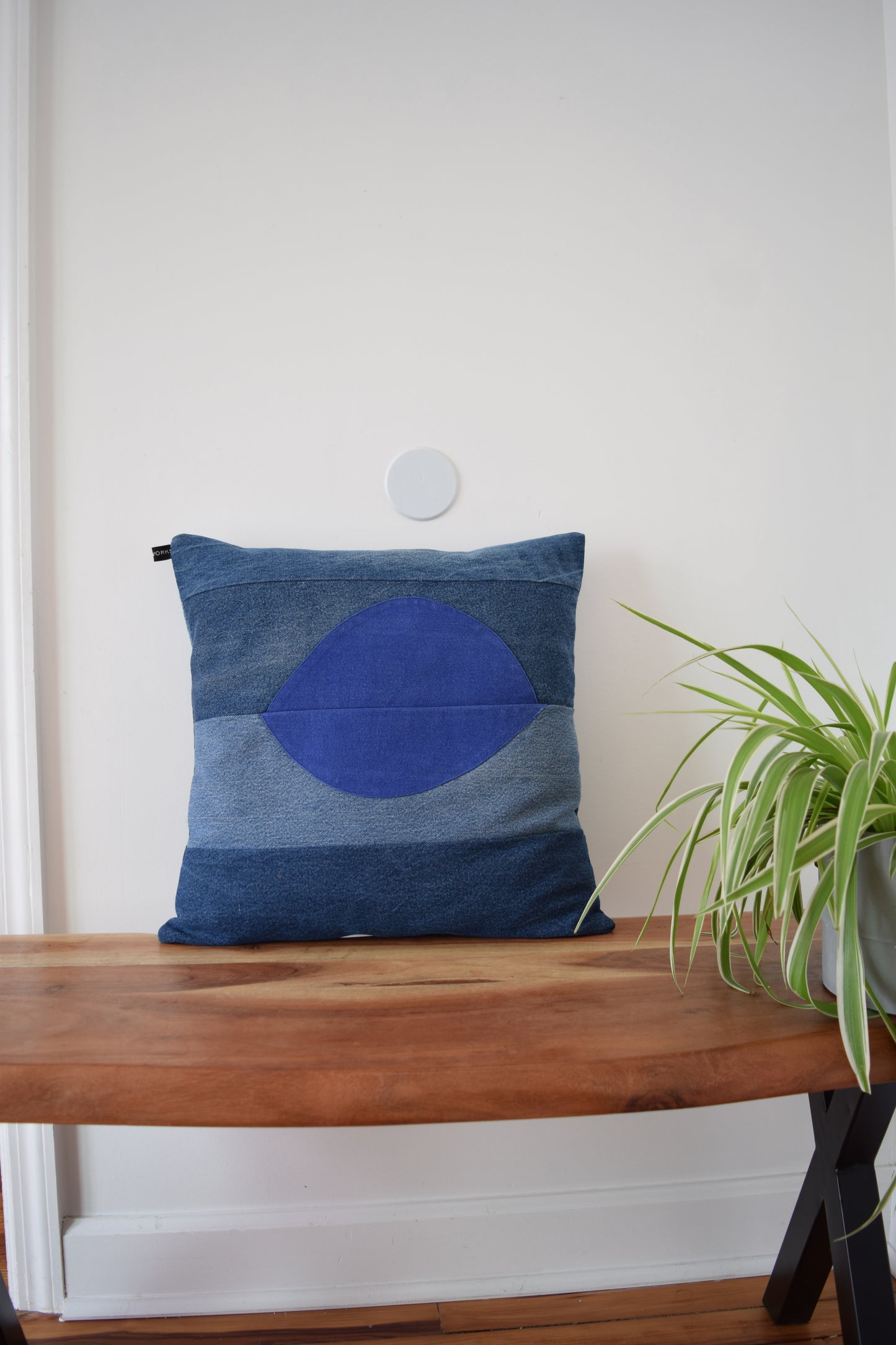 Denim pillow cover 18'' x 18''