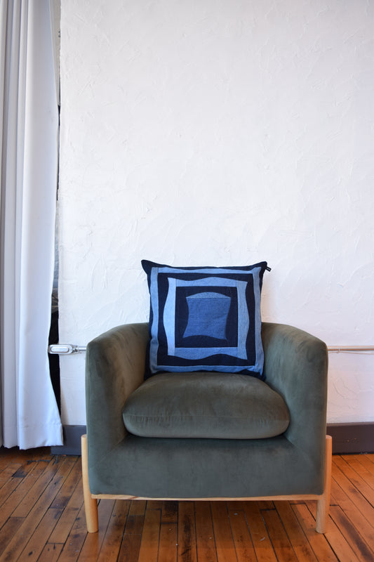 denim pillow cover 22'' x 22''