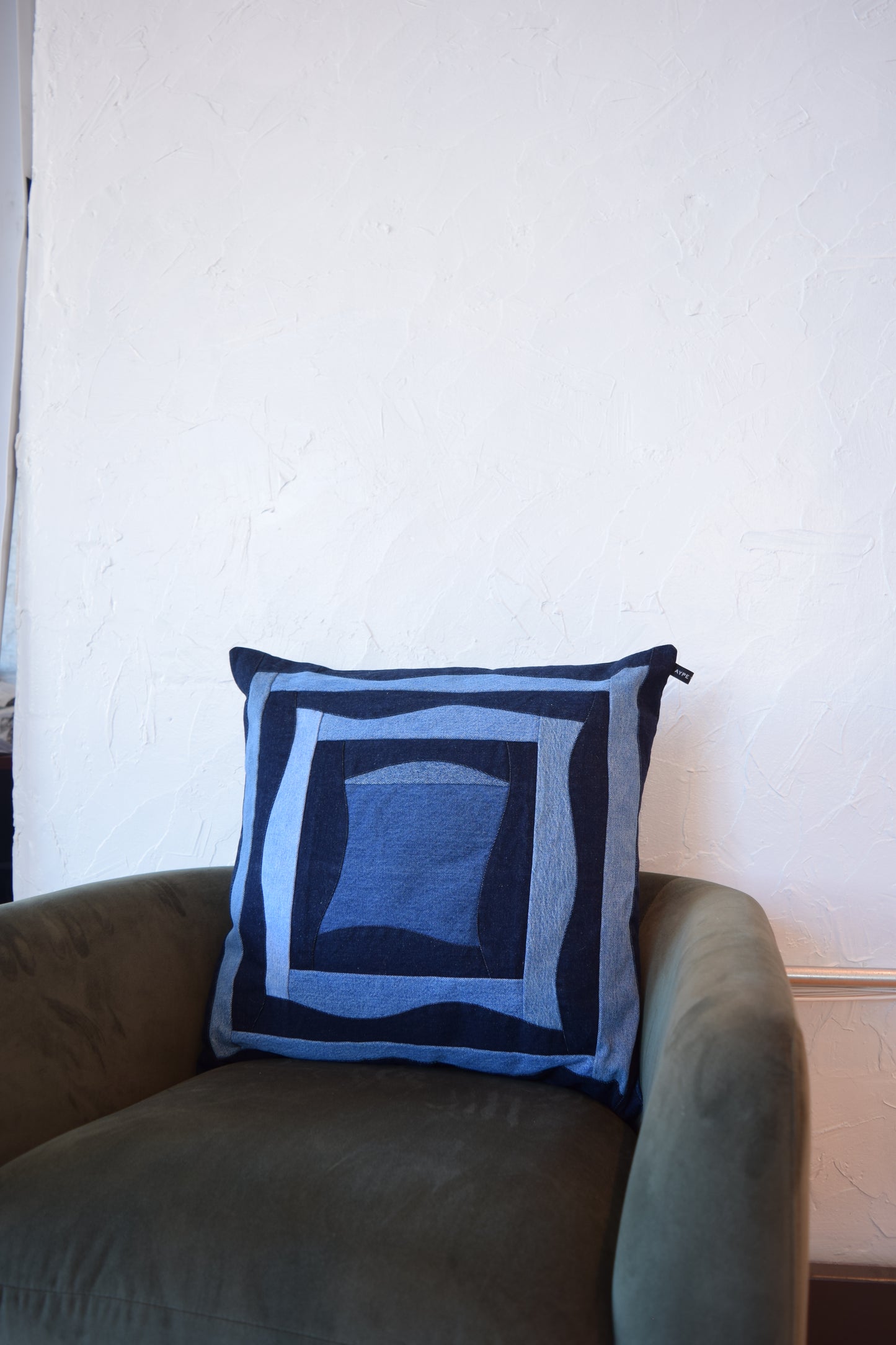 denim pillow cover 22'' x 22''
