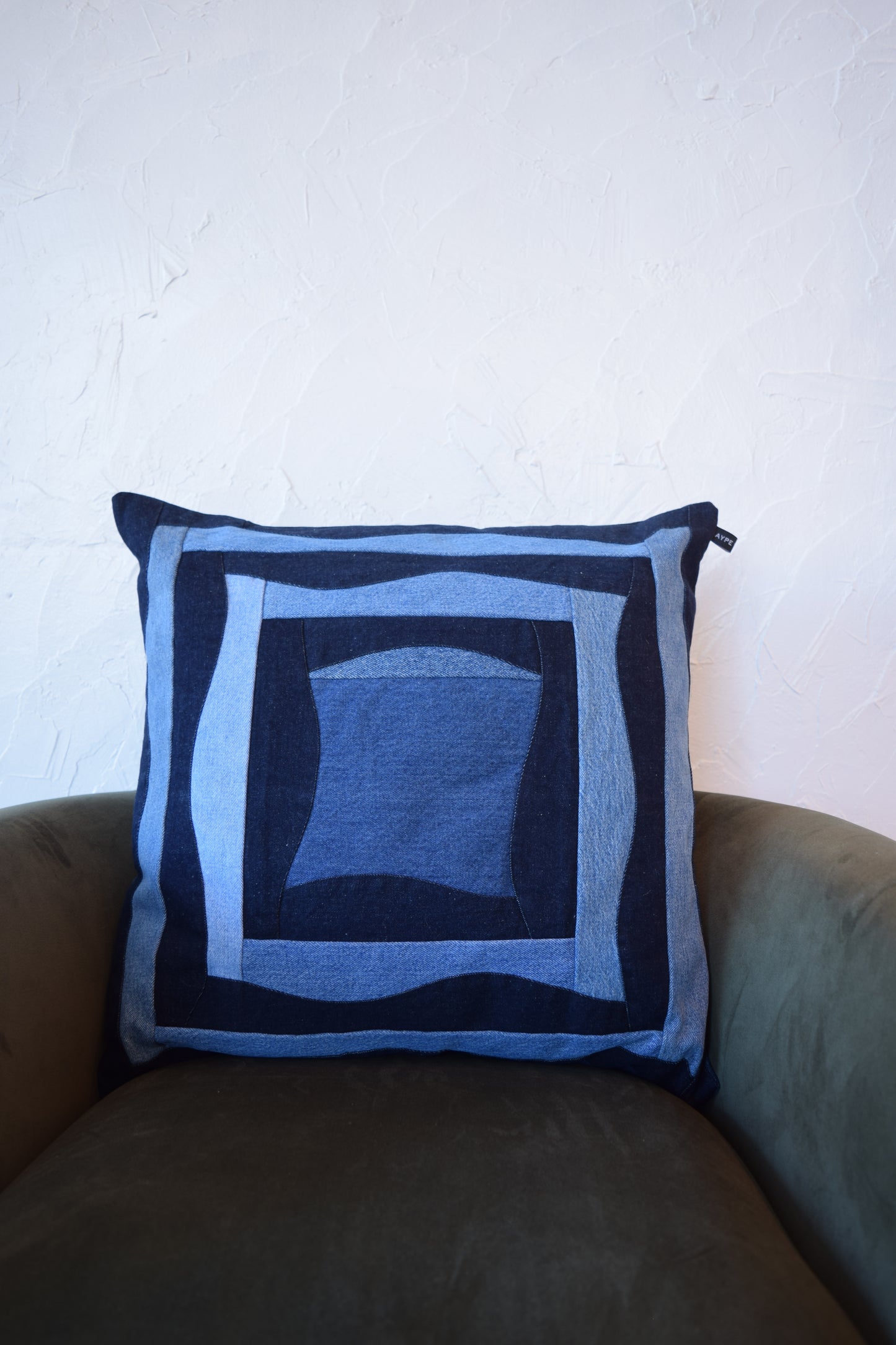 denim pillow cover 22'' x 22''