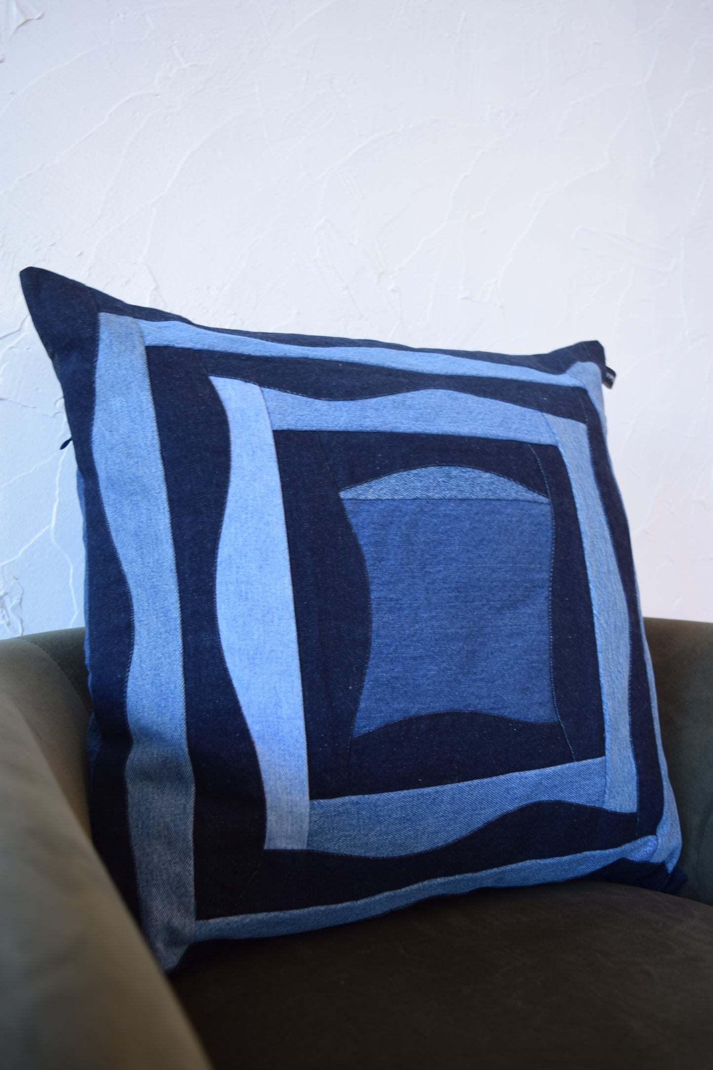 denim pillow cover 22'' x 22''